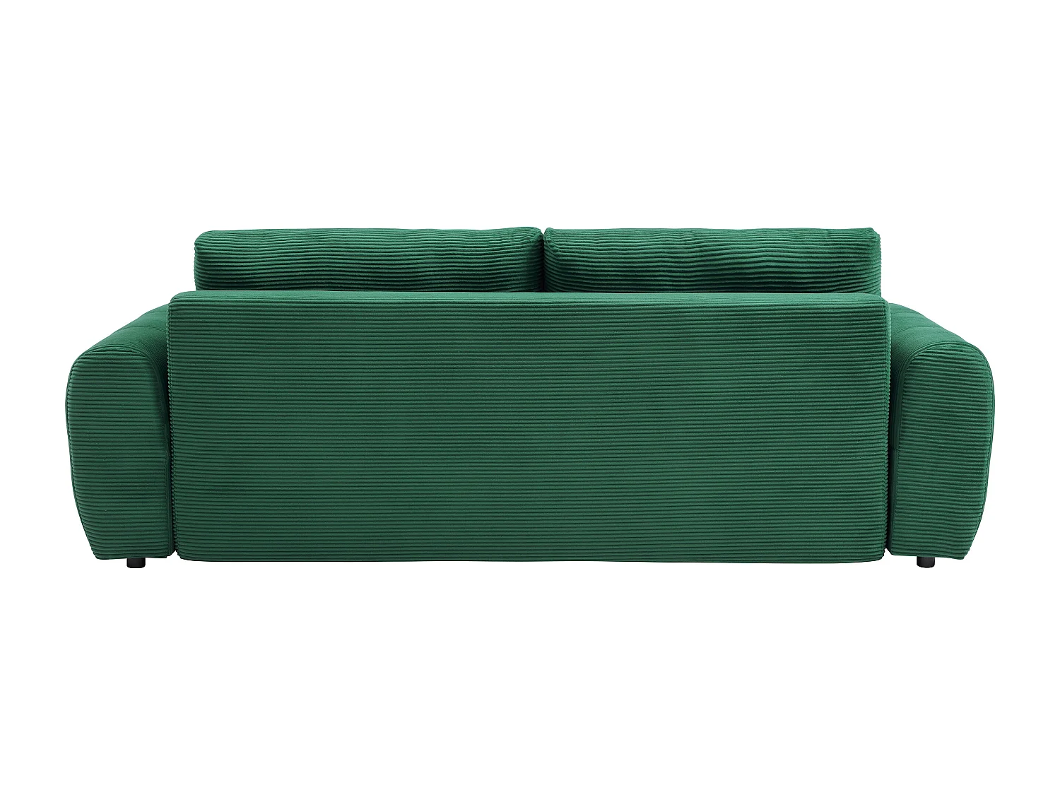 Canapé 3 places convertible en tissu vert BADOTA