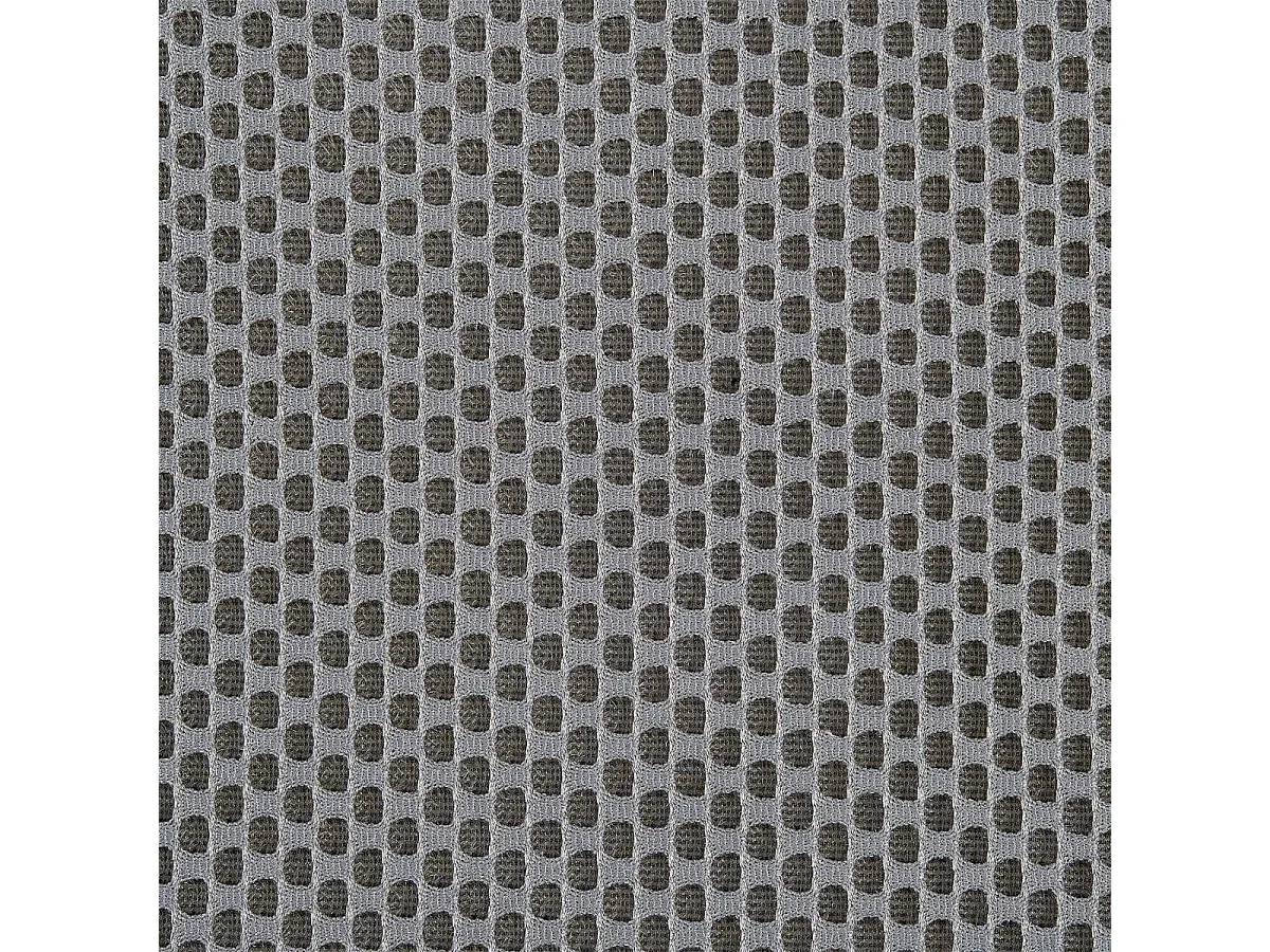 Pouf coffre carré pliable en tissu texturé maille 3D gris - ELECTRON