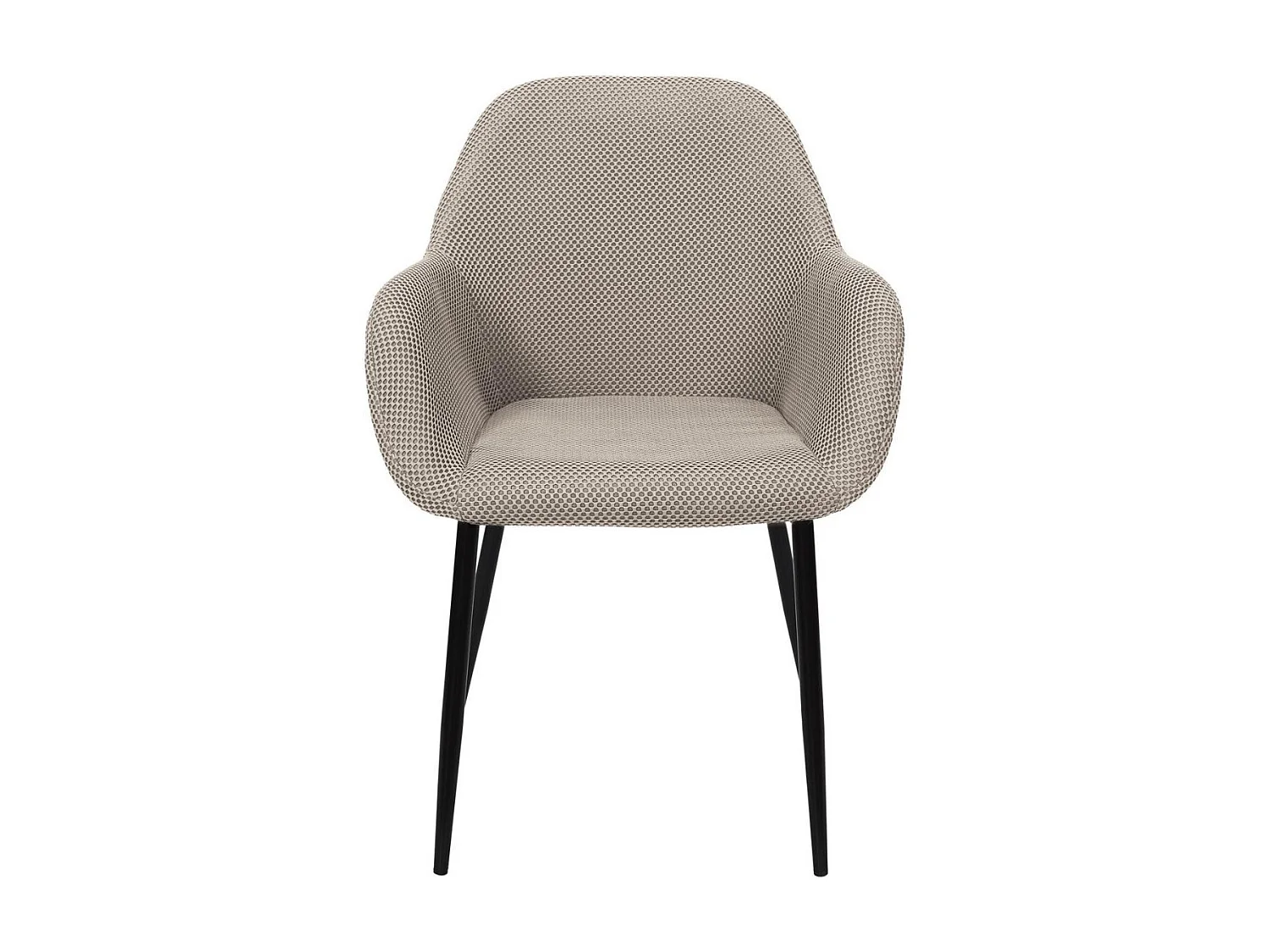 Lot de 2 fauteuils de table en tissu texturé maille 3D gris - ELECTRON