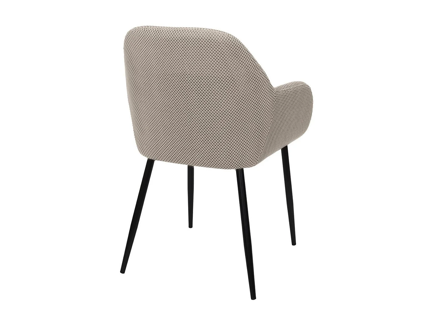 Lot de 2 fauteuils de table en tissu texturé maille 3D gris - ELECTRON