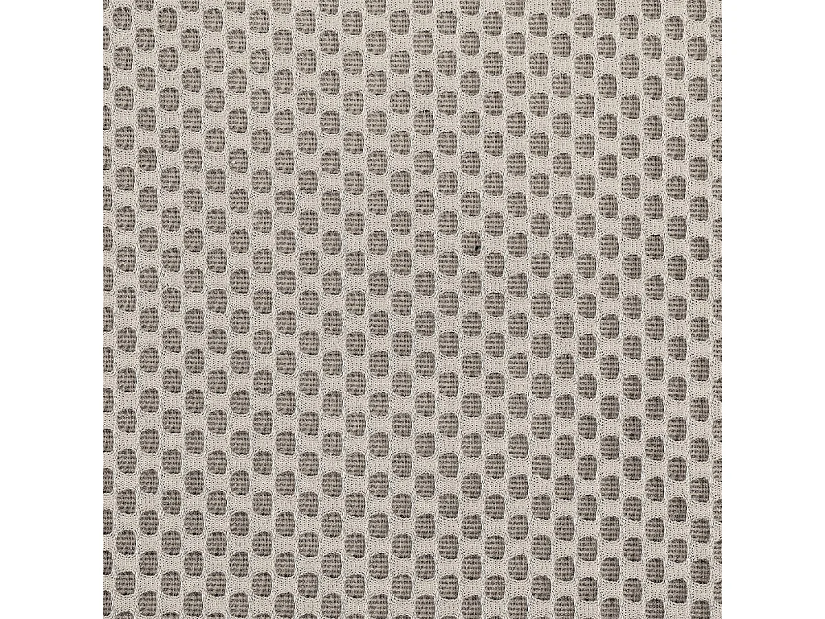 Lot de 2 fauteuils de table en tissu texturé maille 3D gris - ELECTRON