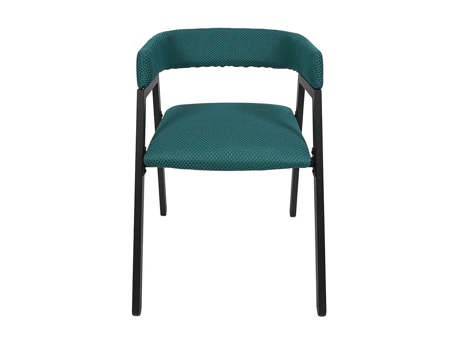 Lot de 4 fauteuils design de table en tissu texturé maille 3D bleu - ELECTRON