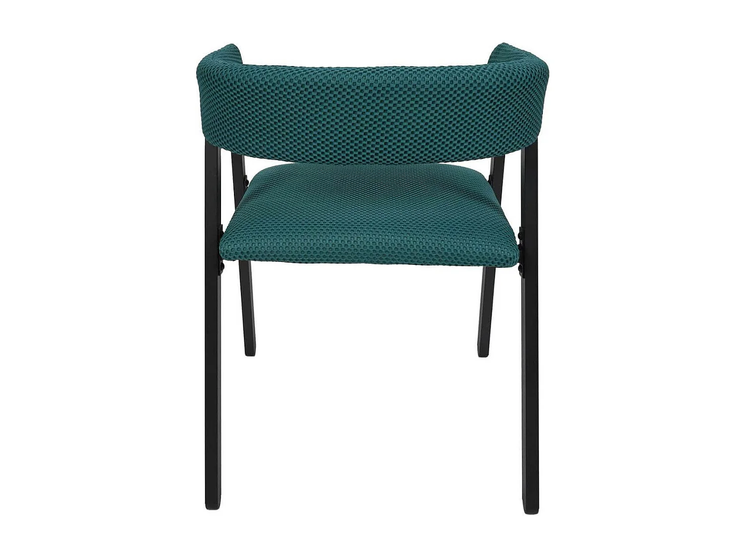 Lot de 4 fauteuils design de table en tissu texturé maille 3D bleu - ELECTRON