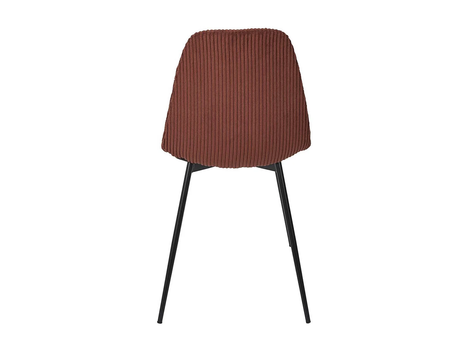 Lot de 6 chaises en velours côtelé coloris terracotta - AMORY