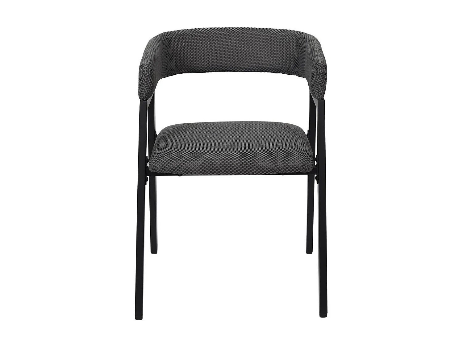 Lot de 4 fauteuils design de table en tissu texturé maille 3D gris - ELECTRON