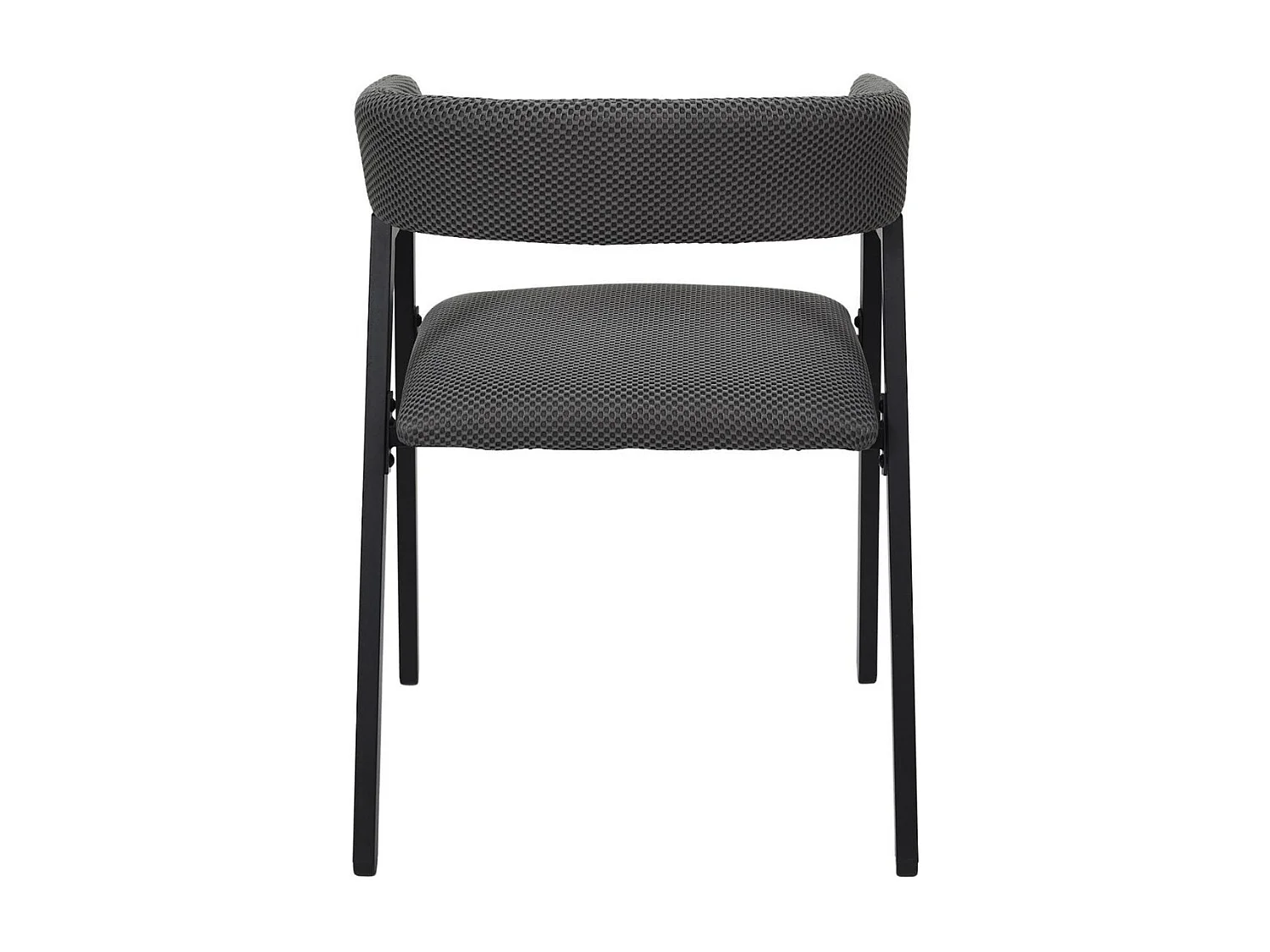 Lot de 4 fauteuils design de table en tissu texturé maille 3D gris - ELECTRON