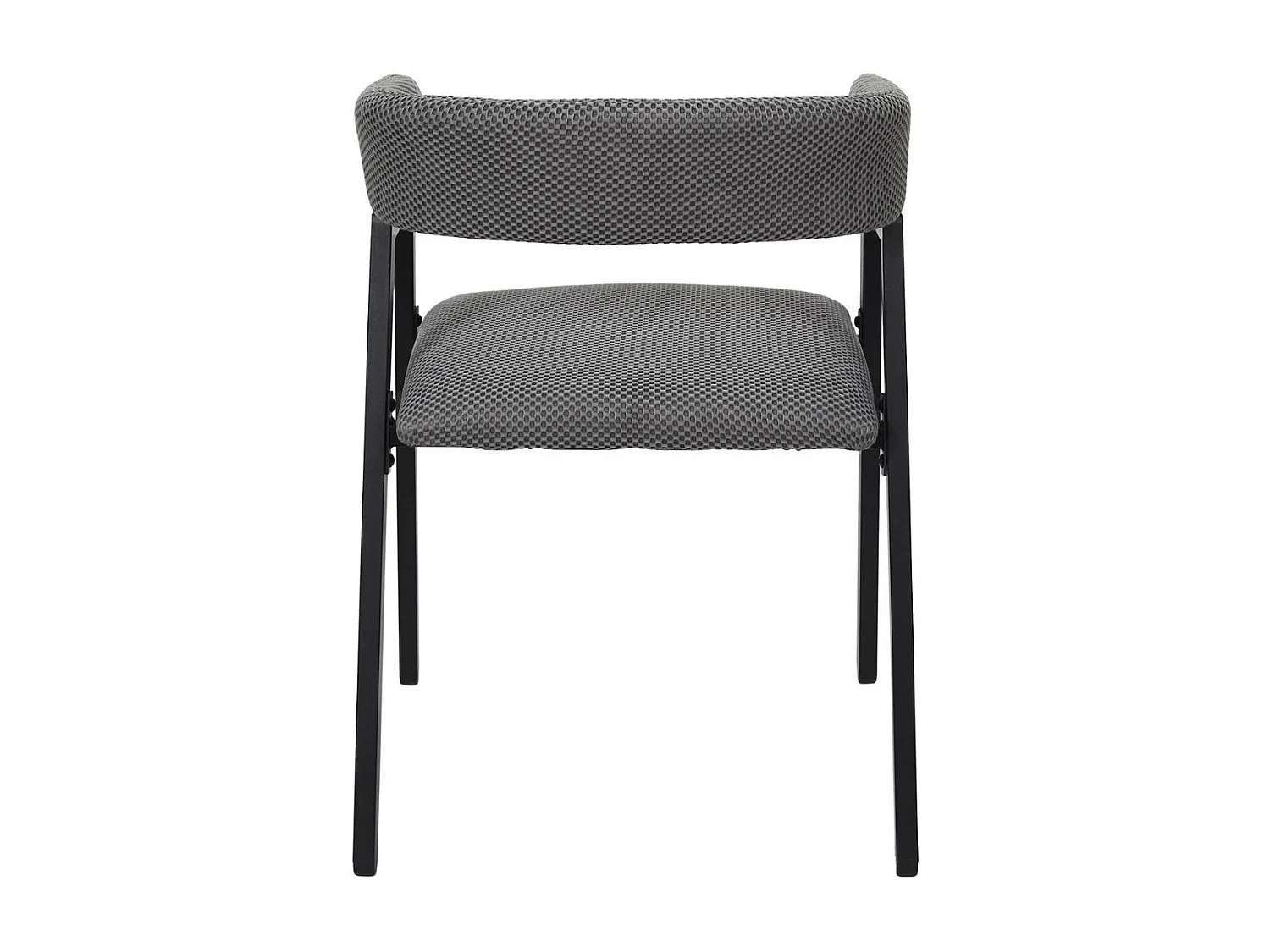 Lot de 4 fauteuils design de table en tissu texturé maille 3D gris - ELECTRON