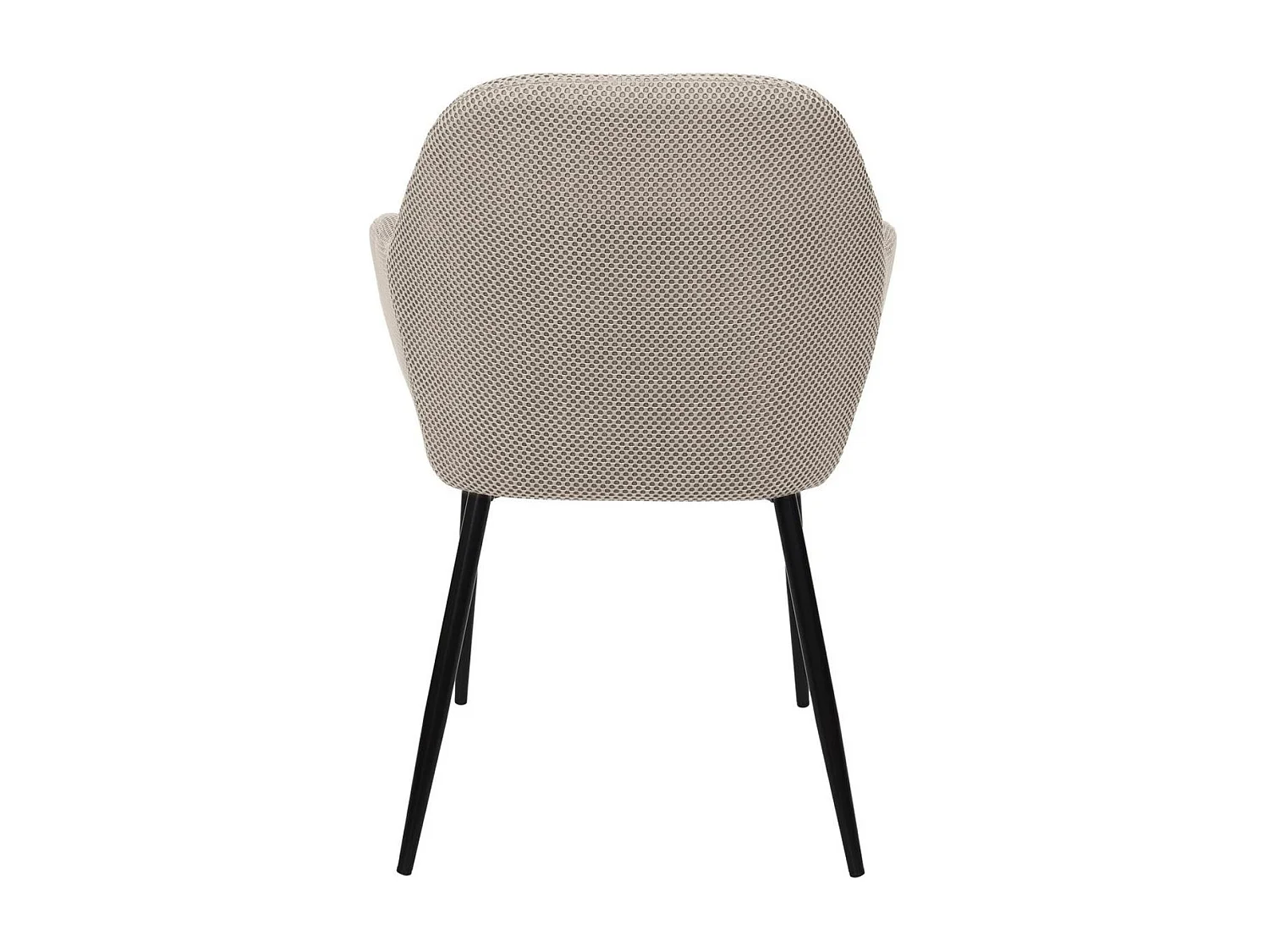 Lot de 4 fauteuils de table en tissu texturé maille 3D gris - ELECTRON