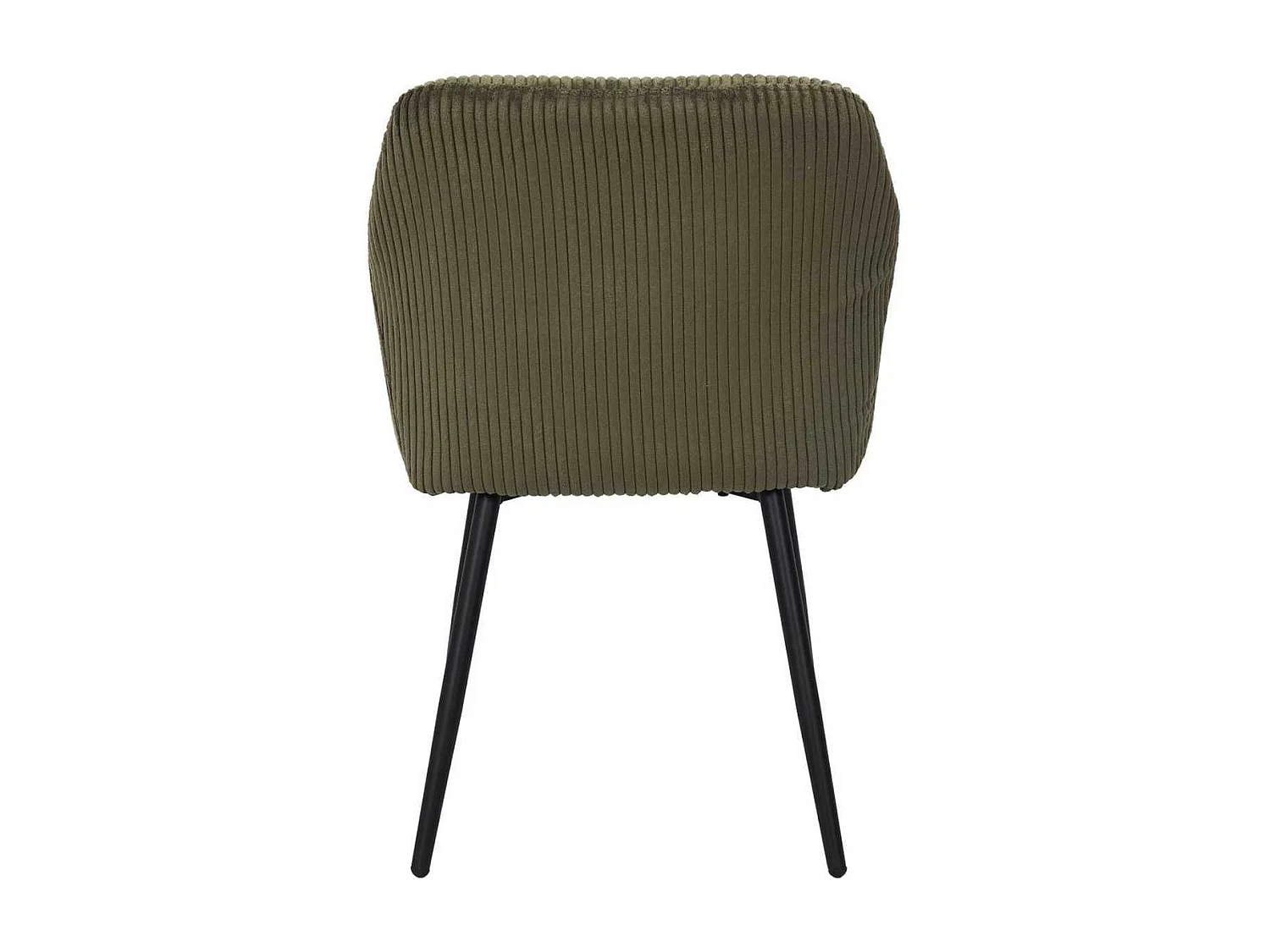 Lot de 4 fauteuils de table en velours côtelé coloris vert - AMORY