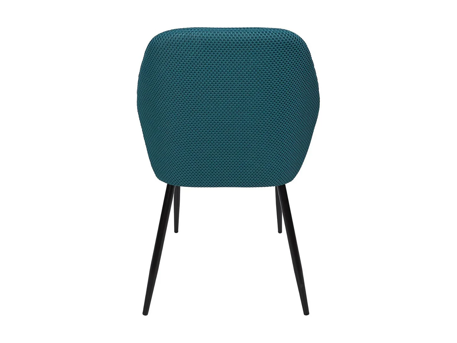 Lot de 4 fauteuils de table en tissu texturé maille 3D bleu - ELECTRON