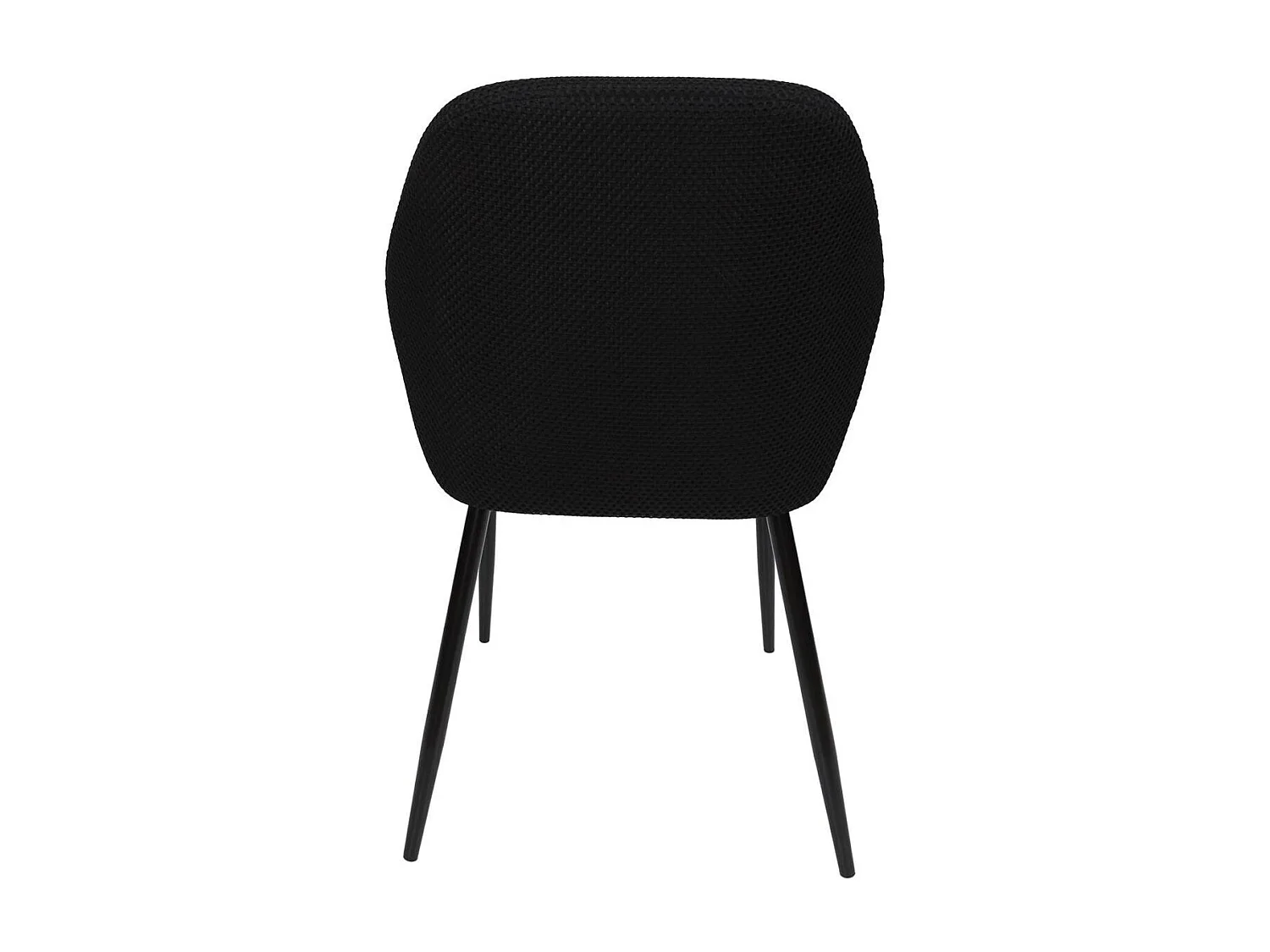 Lot de 4 fauteuils de table en tissu texturé maille 3D noir - ELECTRON