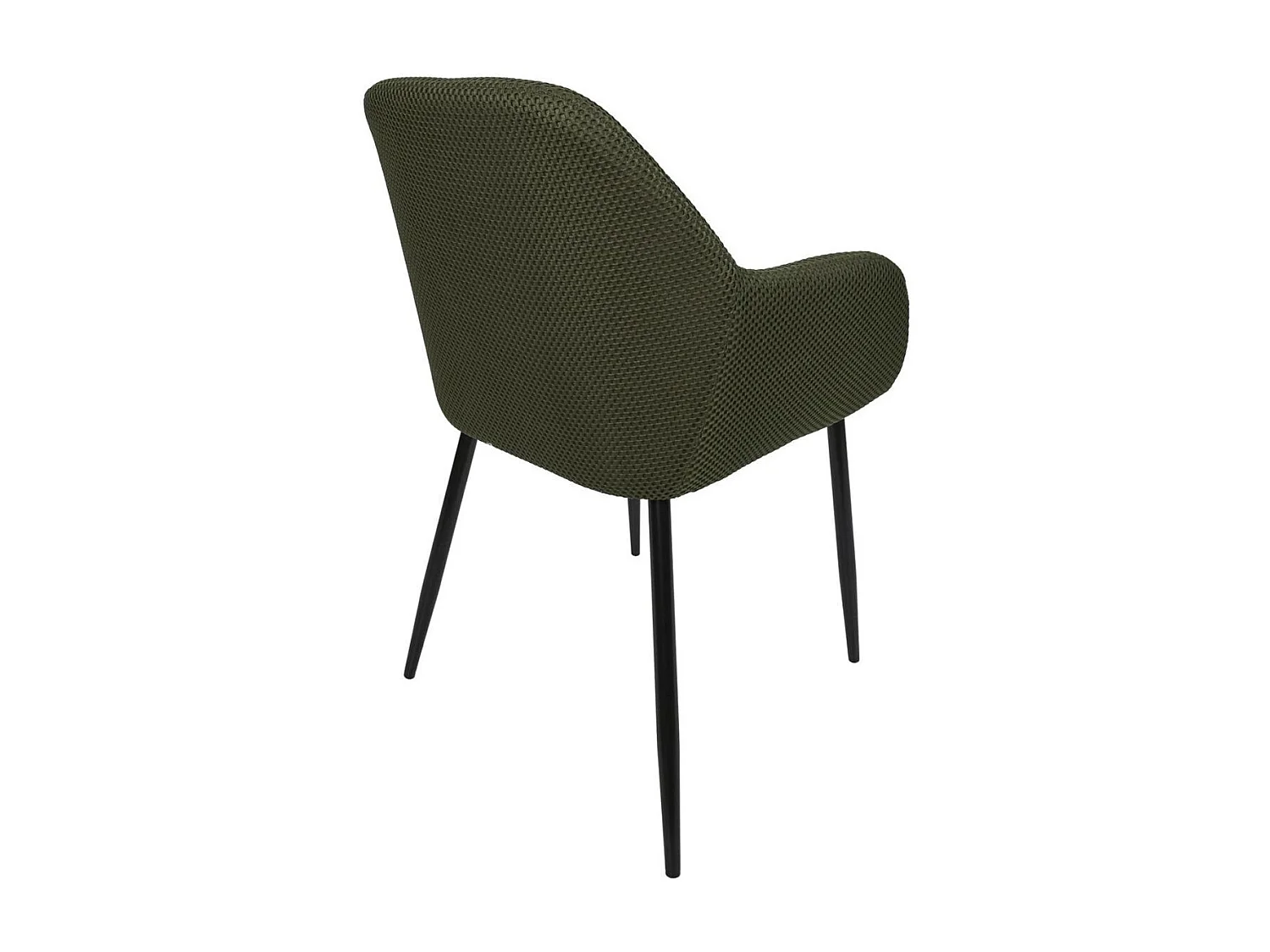 Lot de 2 fauteuils de table en tissu texturé maille 3D kaki - ELECTRON