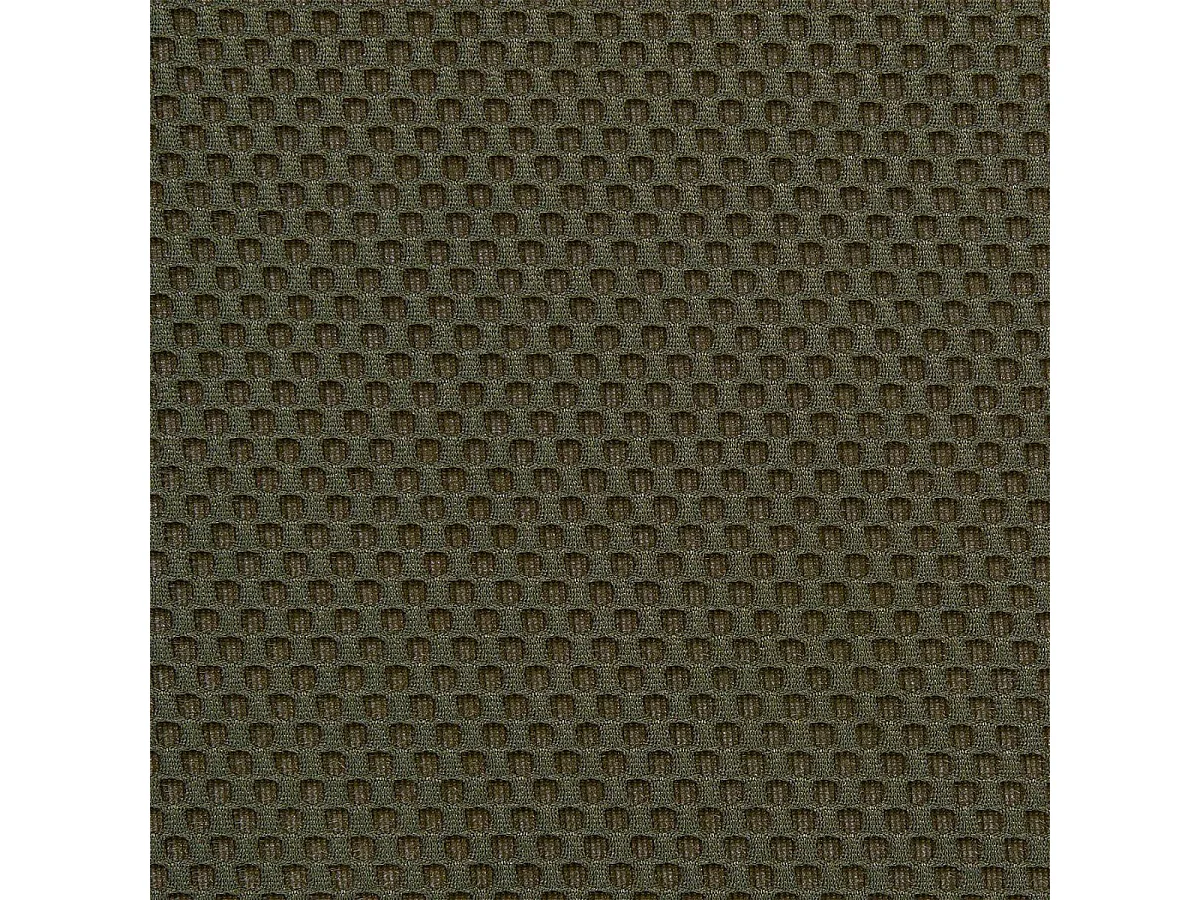 Lot de 2 fauteuils de table en tissu texturé maille 3D kaki - ELECTRON