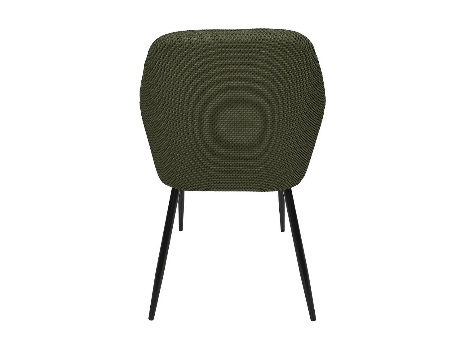 Lot de 4 fauteuils de table en tissu texturé maille 3D kaki - ELECTRON