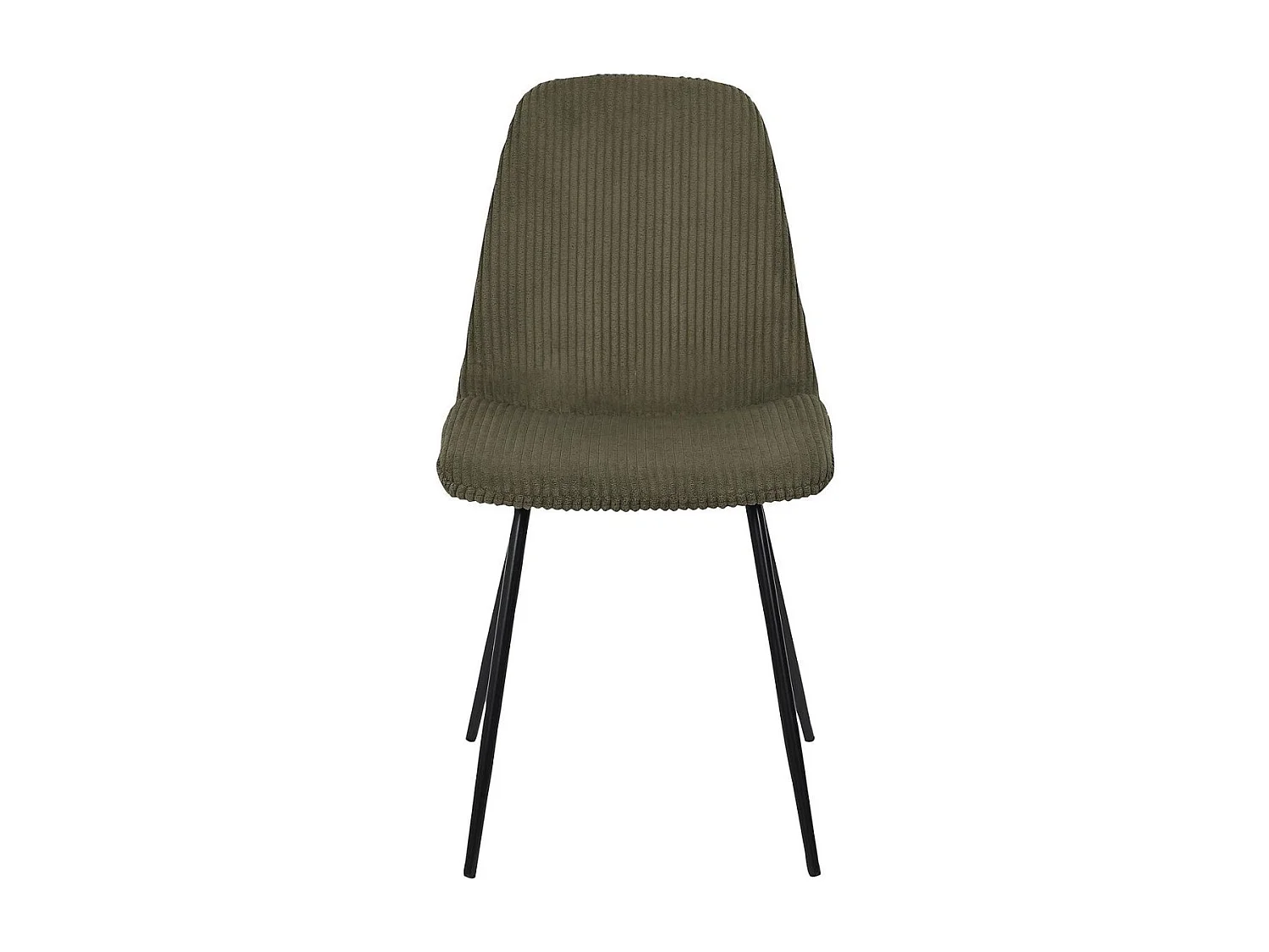 Lot de 2 chaises en velours côtelé coloris vert - AMORY