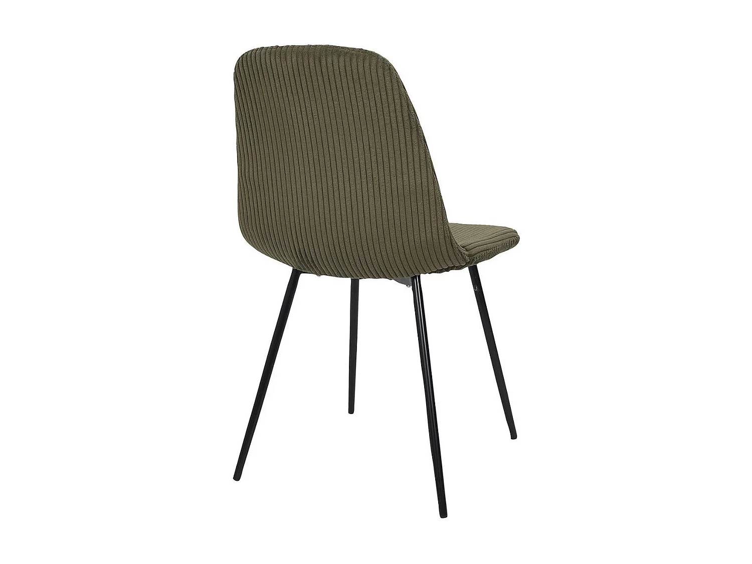 Lot de 2 chaises en velours côtelé coloris vert - AMORY