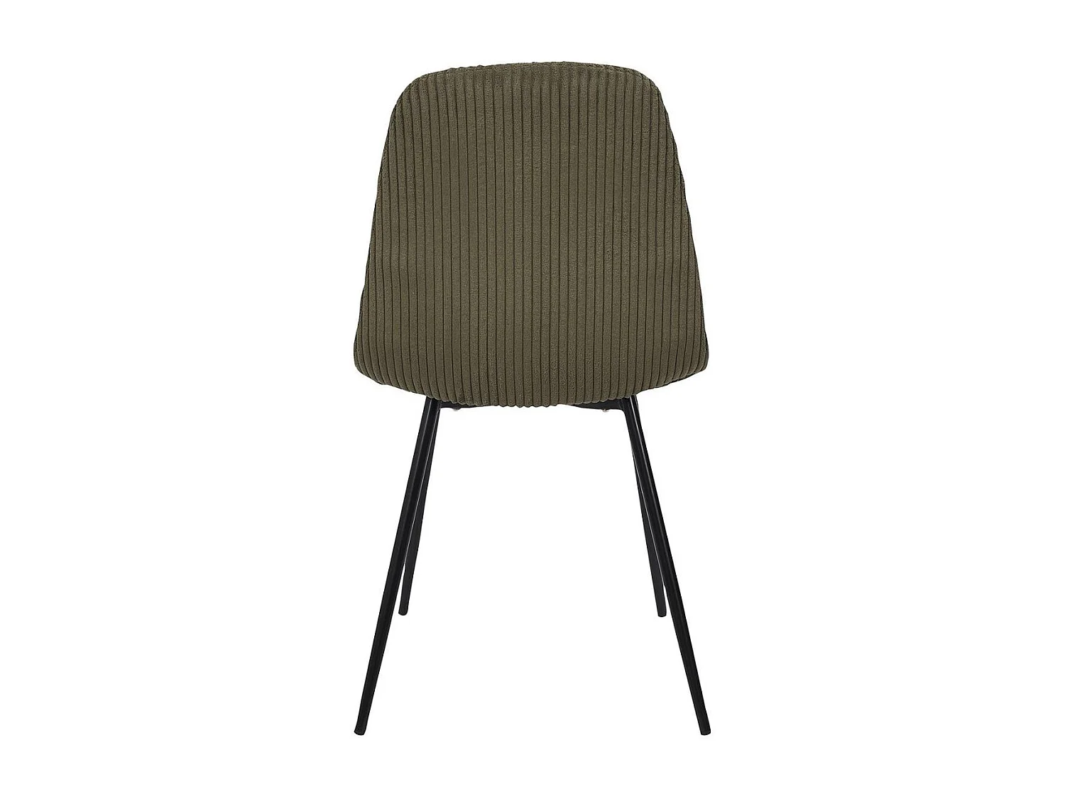 Lot de 4 chaises en velours côtelé coloris vert - AMORY