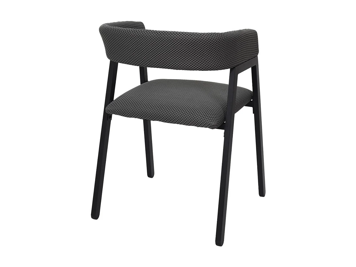 Lot de 2 fauteuils design de table en tissu texturé maille 3D gris - ELECTRON