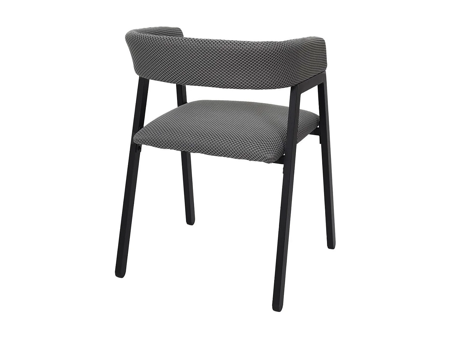 Lot de 2 fauteuils design de table en tissu texturé maille 3D gris - ELECTRON