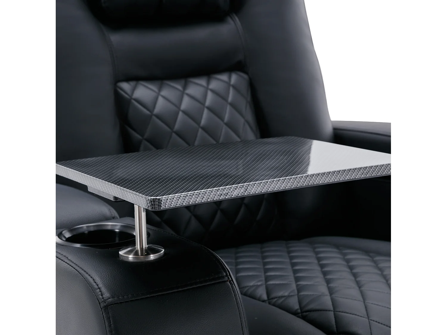 Broadway 4 Seater Cinema Electric Recliner Chair USB LED Base w Tray