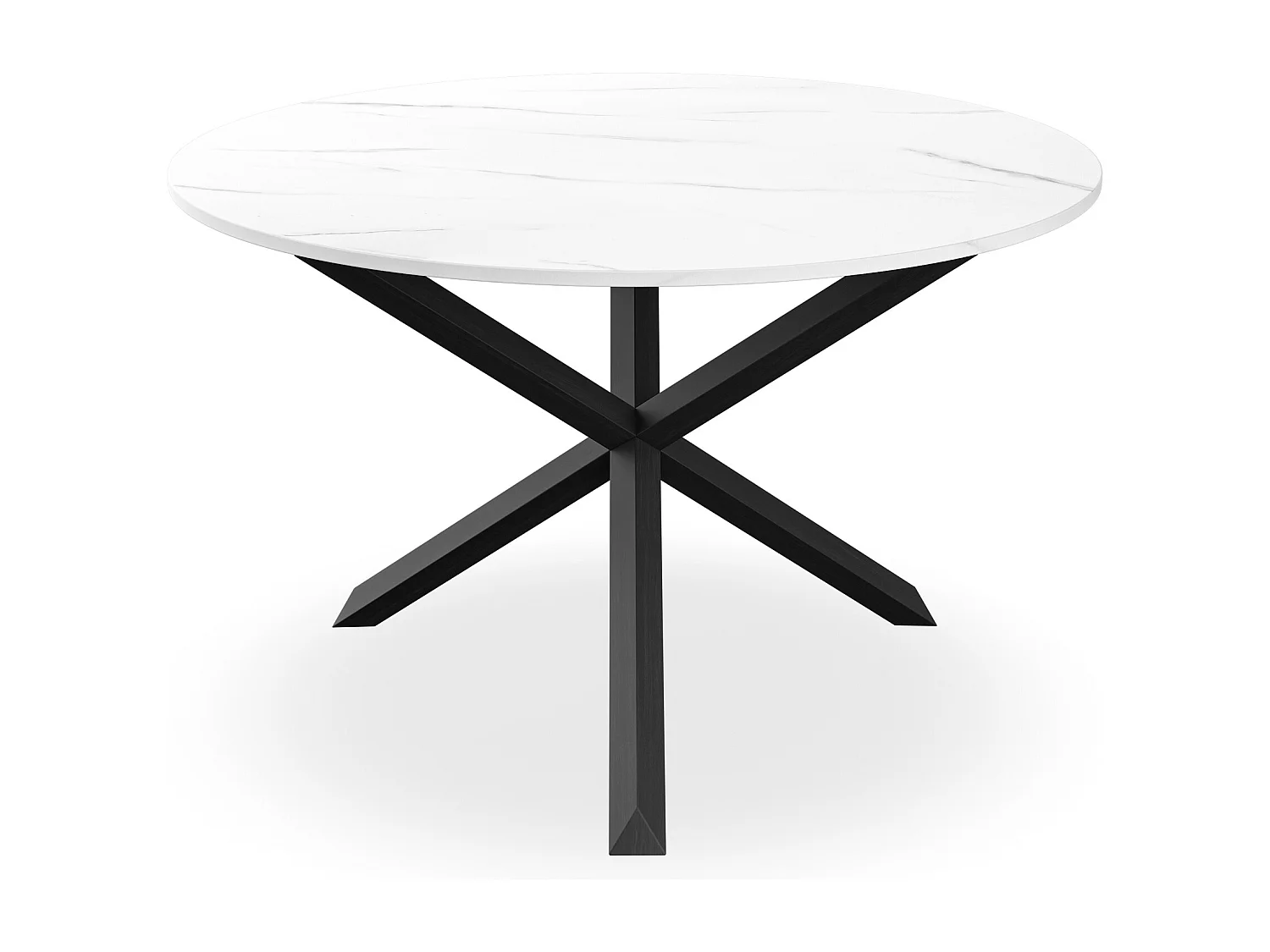 Malvern Round Dining Table And Chairs -  Marble Table Top w Solid Oak Black Legs + Nova Velvet Dining Chair Set Of 6