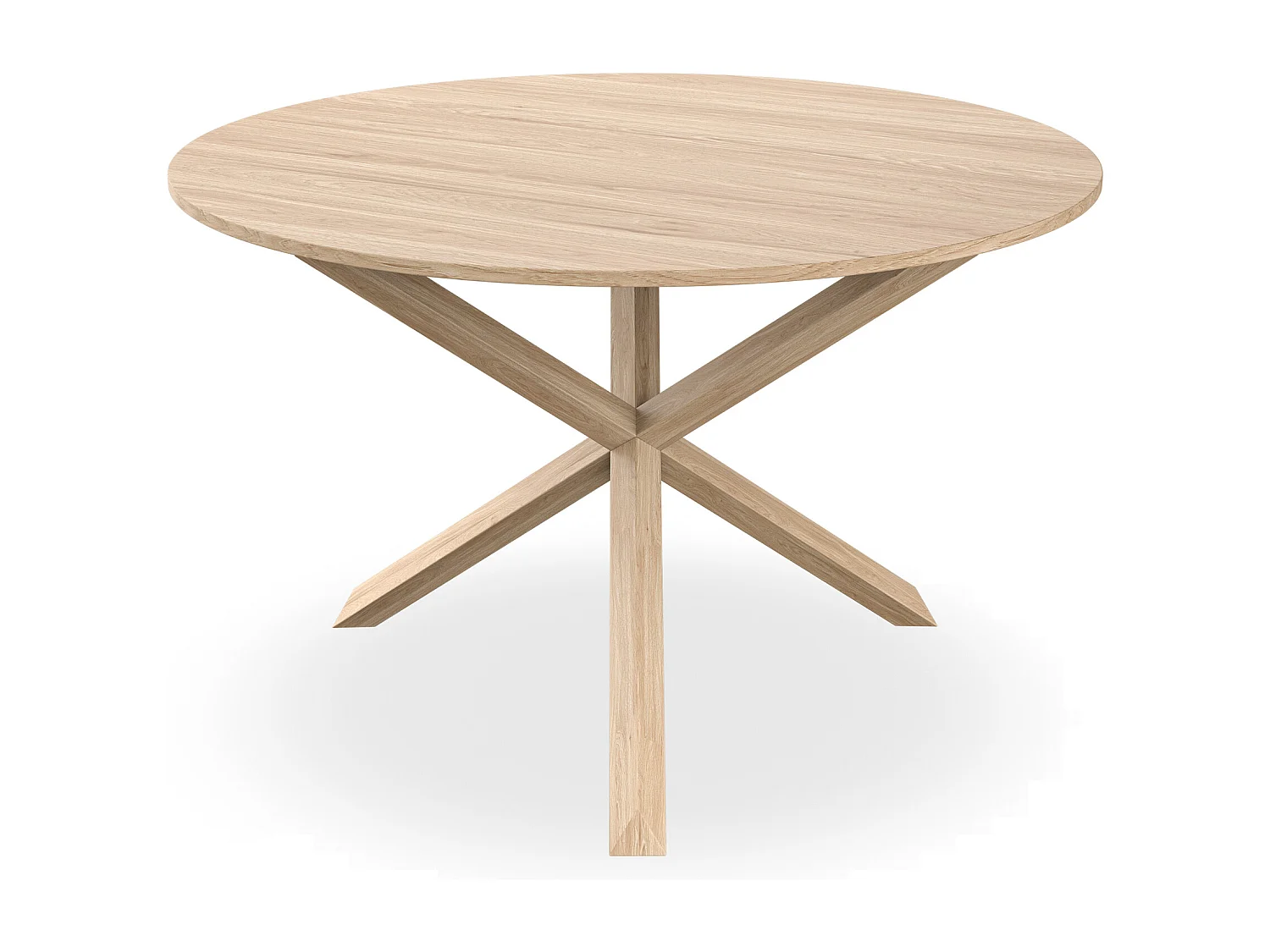Malvern Round Dining Table And Chairs -  Oak Table Top w Solid Oak Legs + Nova Velvet Dining Chair Set Of 4