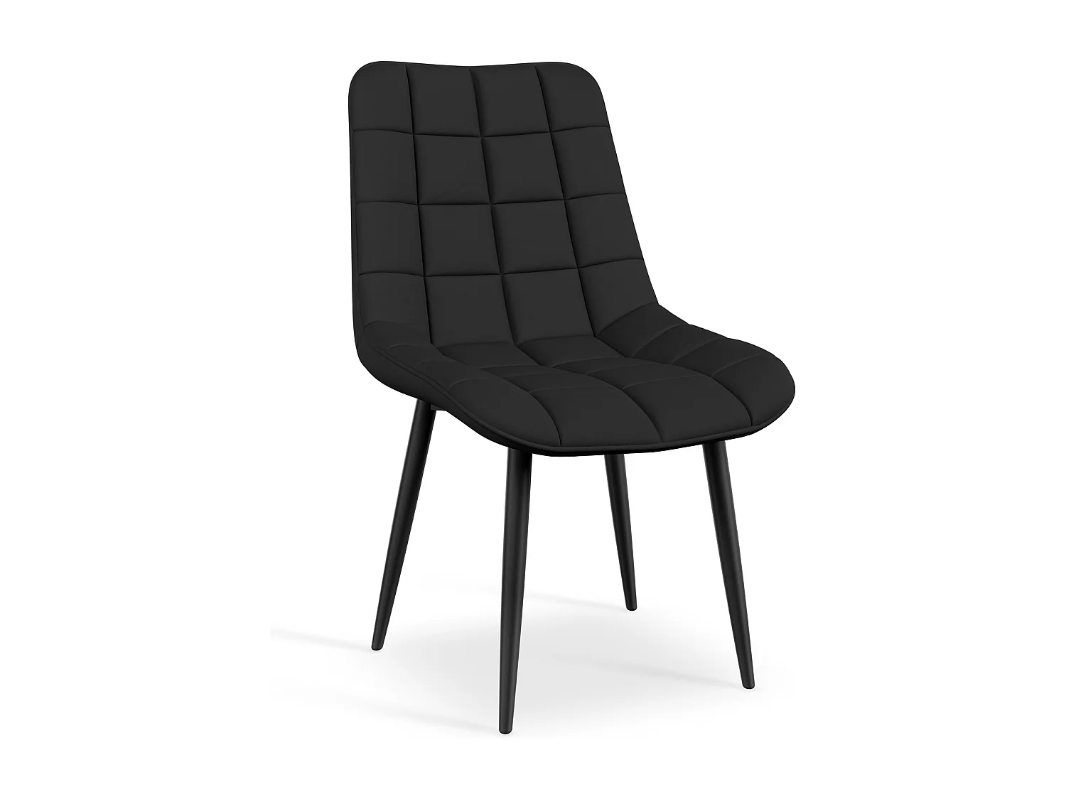 Malvern Round Dining Table And Chairs -  Marble Table Top w Solid Oak Black Legs + Nova Faux Leather Dining Chair Set Of 6