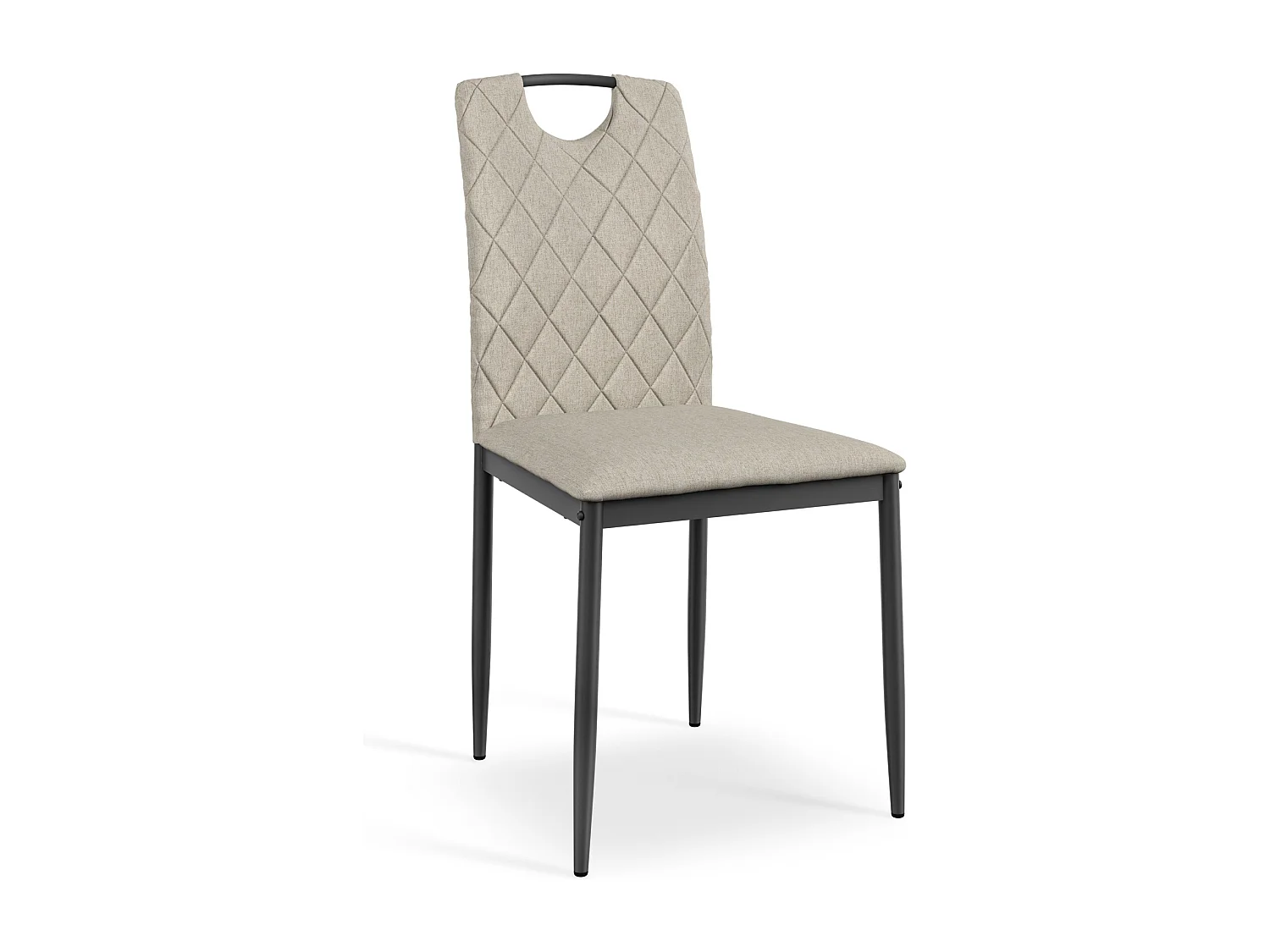 Malvern Round Dining Table And Chairs -  Marble Table Top w Solid Oak Legs + Monza Fabric Dining Chair Set Of 4