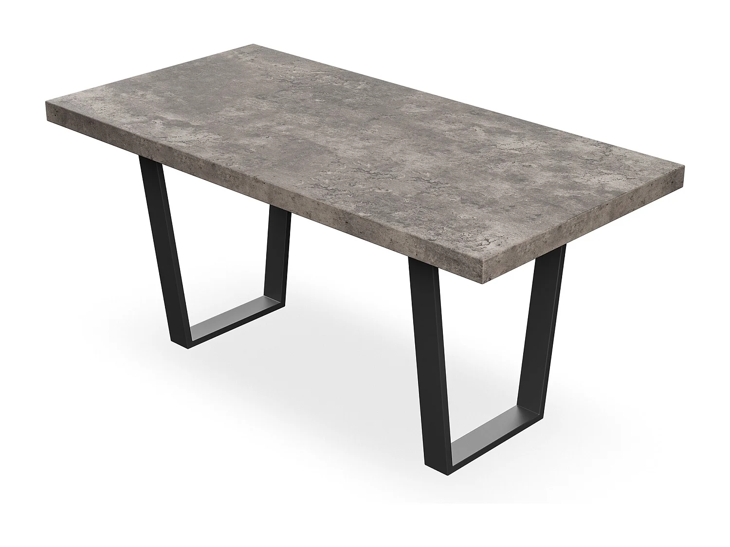 Aria Dining Table And Chairs -  Concrete Effect Table Top w Black Legs + Anika Velvet Dining Chair Set Of 4