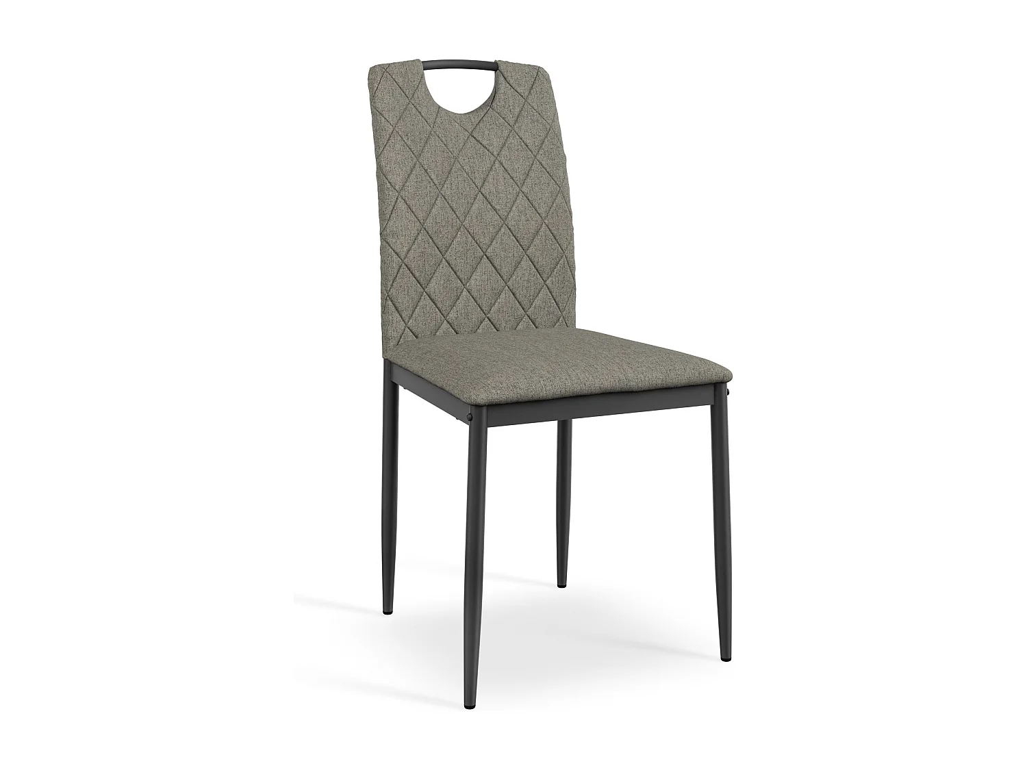Malvern Round Dining Table And Chairs -  Marble Table Top w Solid Oak Legs + Monza Fabric Dining Chair Set Of 4