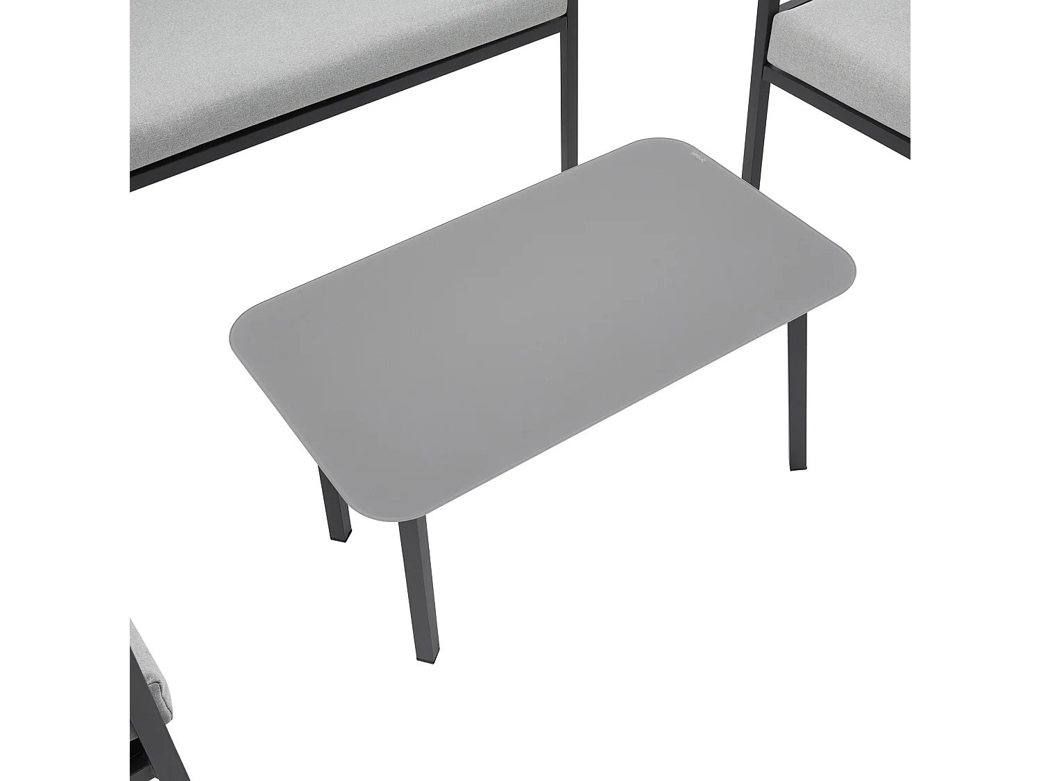 Rhodes Garden Sofa Set 4 Seater Garden Furniture Set with Glass Table
