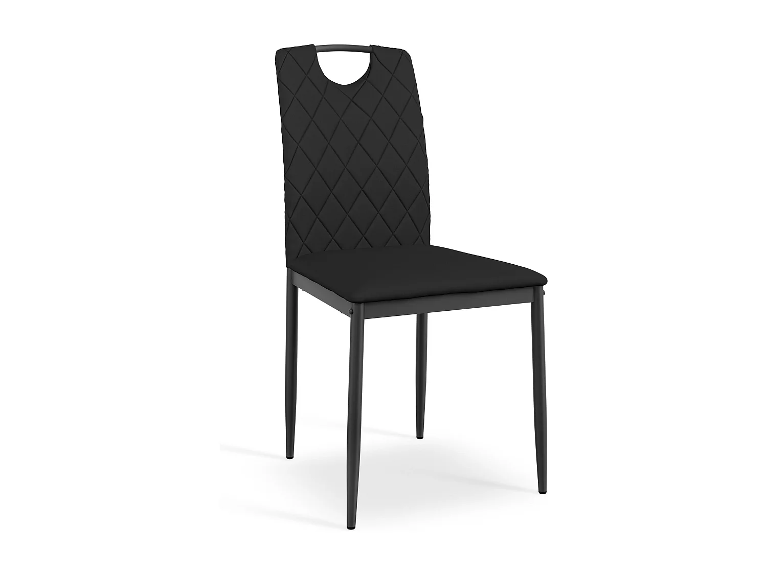 Etta Glass Dining Table And Chairs - Glass Top w Solid Oak Legs + Monza Faux Leather Dining Chair Set Of 4