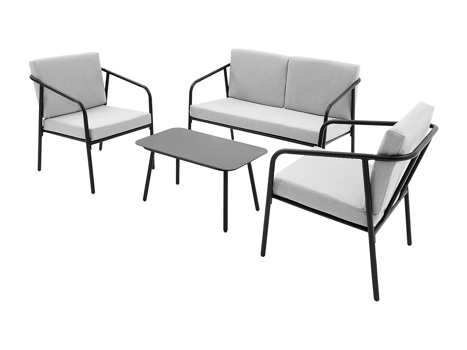 Malibu Garden Sofa Set 4 Seater Corner Sofa with Glass Table and Cover