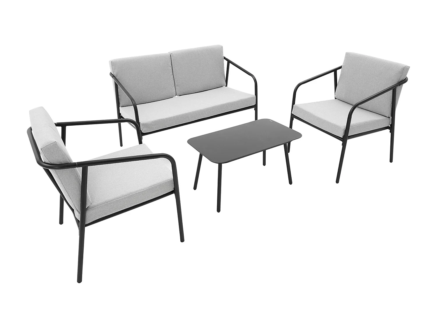 Malibu Garden Sofa Set 4 Seater Corner Sofa with Glass Table and Cover