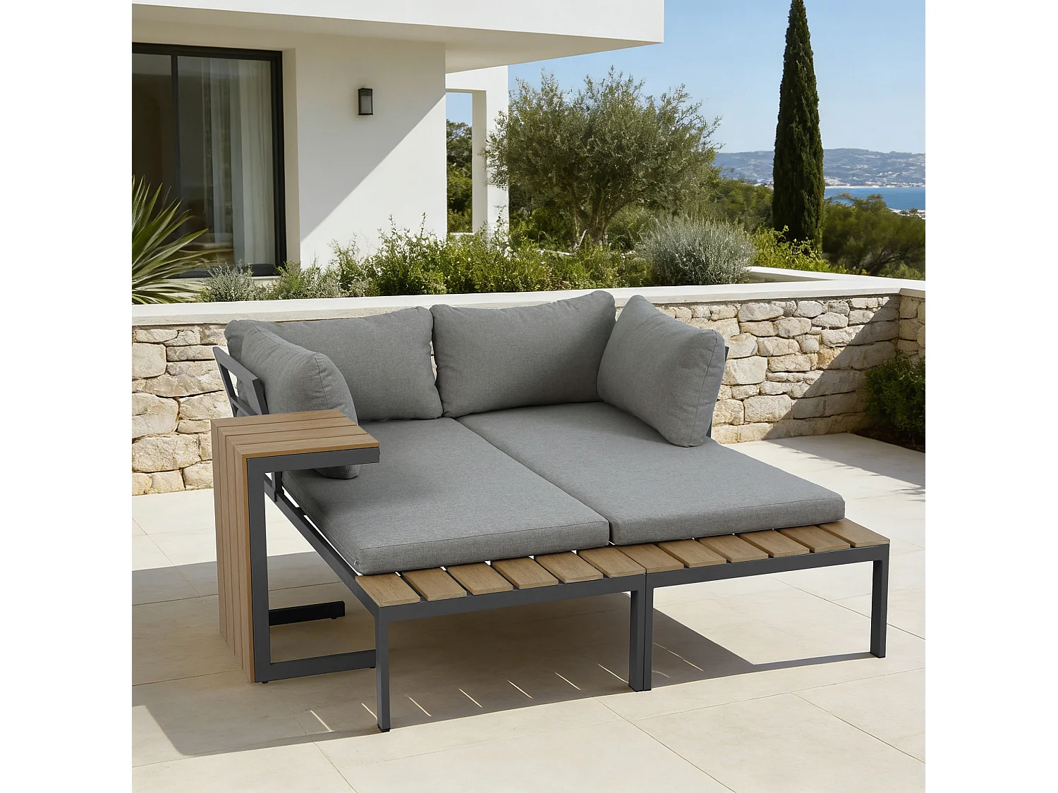 Tampa Garden Corner Sofa Outdoor Sofa Set with Table