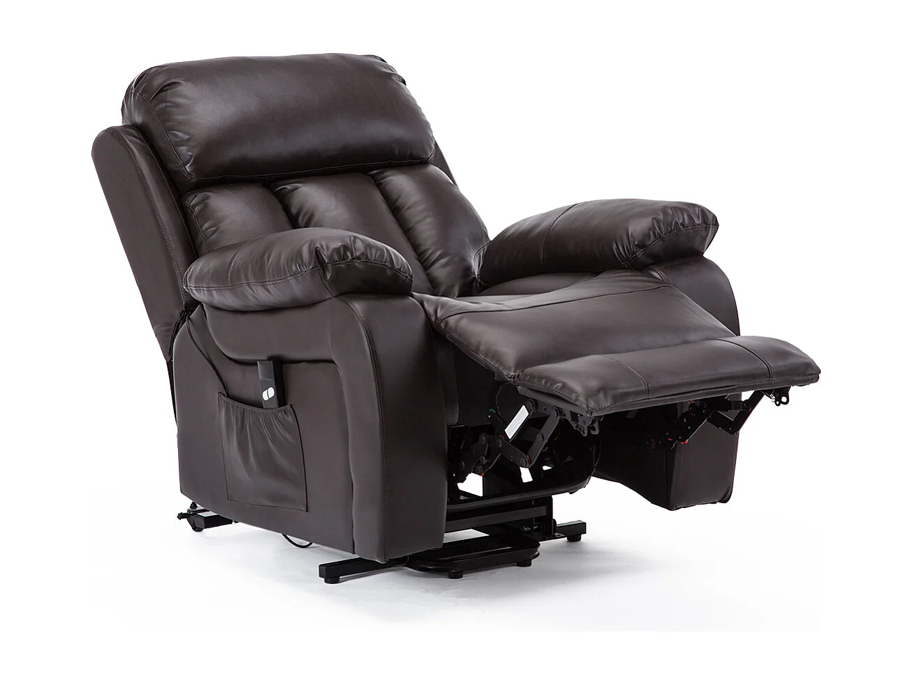Chester Single Motor Rise Recliner Bonded Leather Heat & Massage Chair