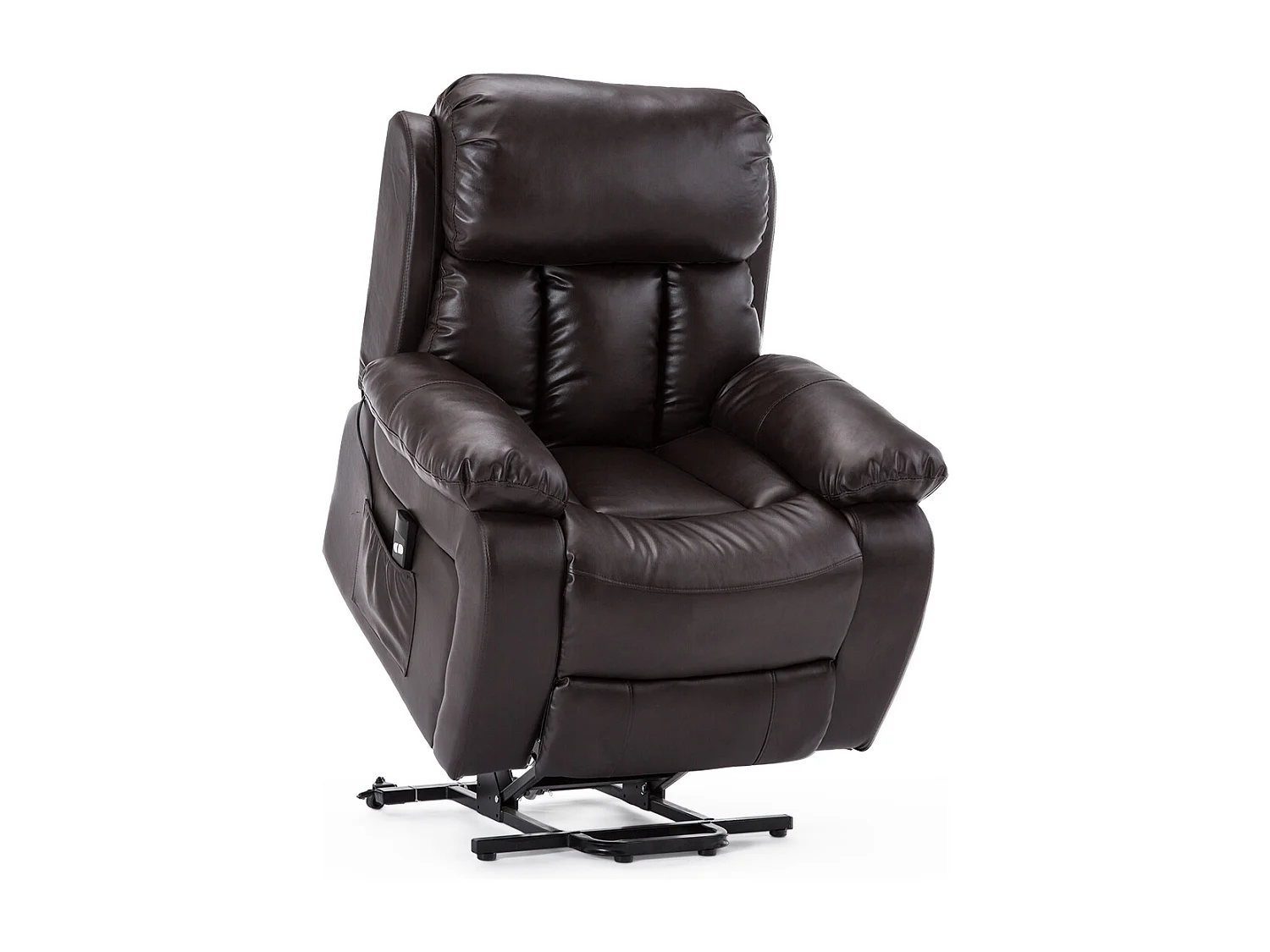 Chester Single Motor Rise Recliner Bonded Leather Heat & Massage Chair