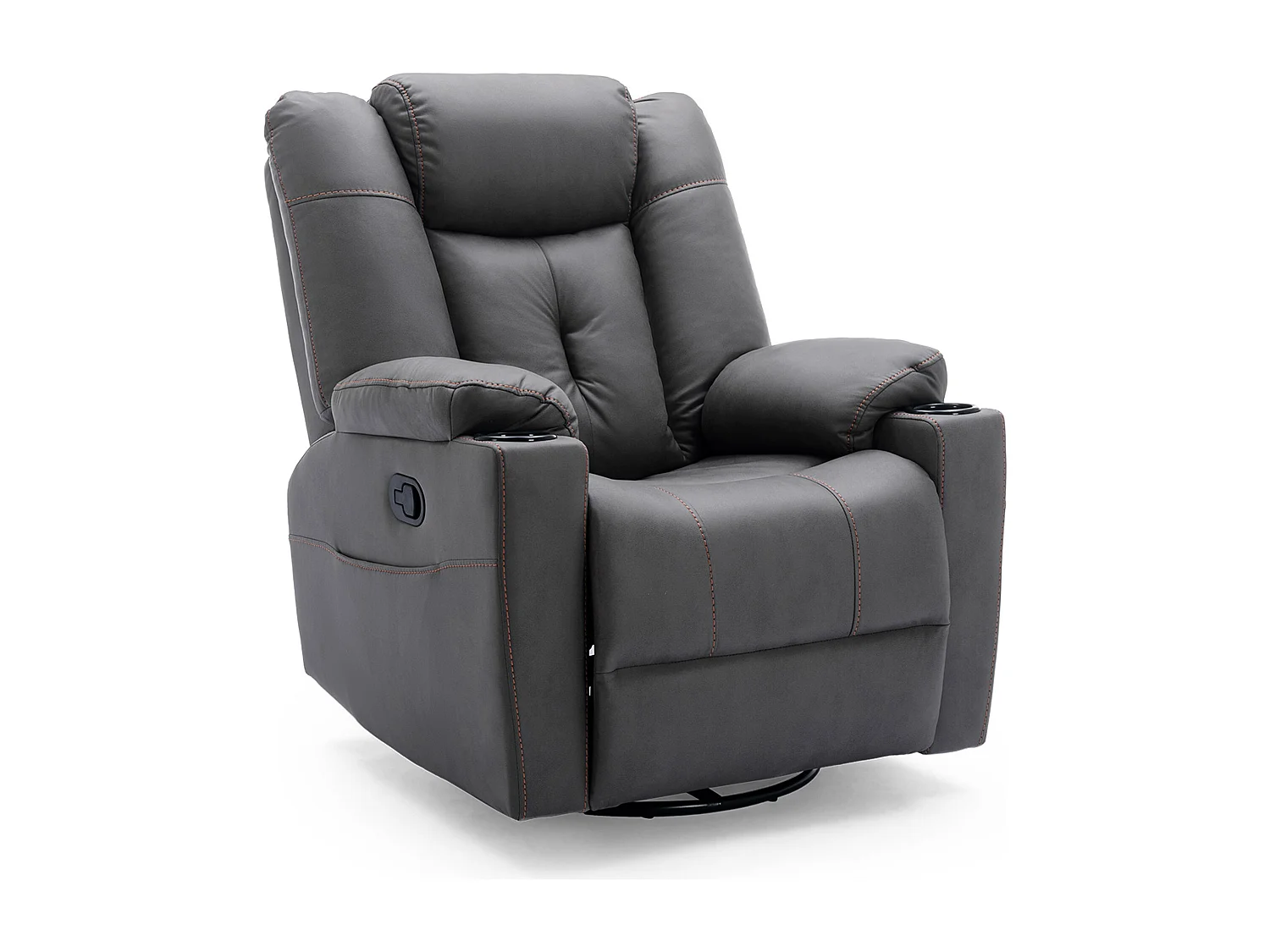 Afton Technology Fabric Recliner Rocking Swivel Cinema Sofa Chair