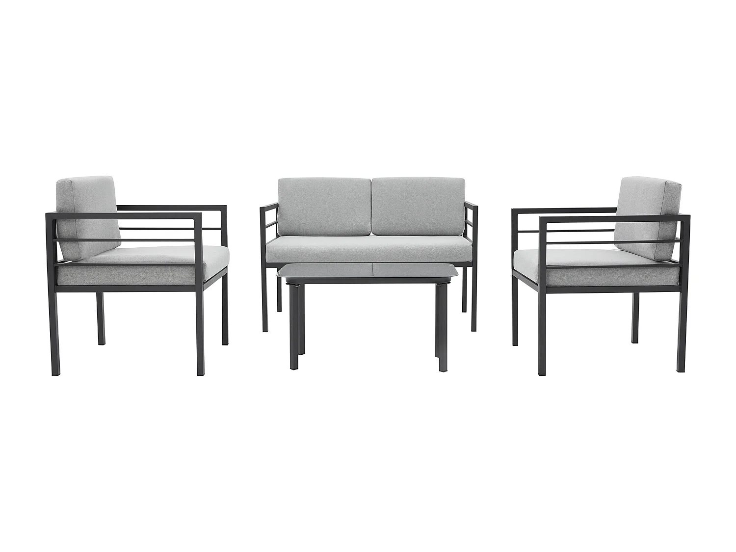 Rhodes Garden Sofa Set 4 Seater Garden Furniture Set w Table and Cover