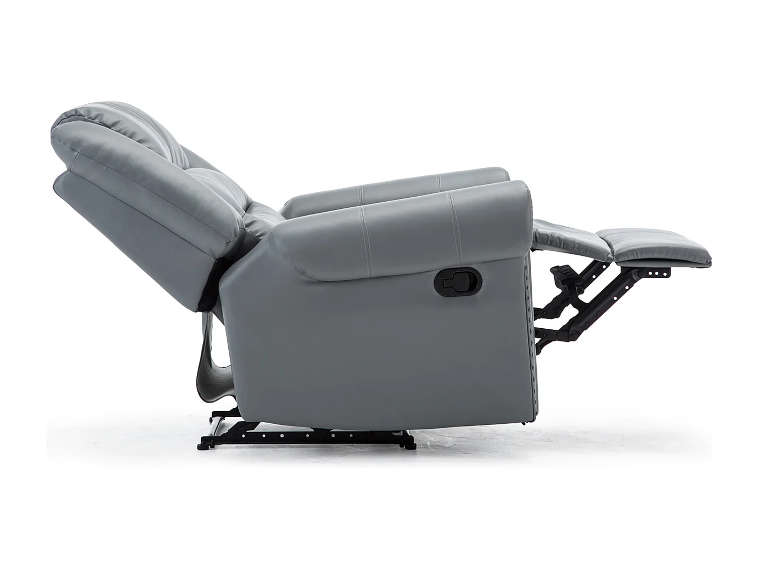 Denver Bonded Leather Manual Recliner Stud Sofa Home Lounge Chair