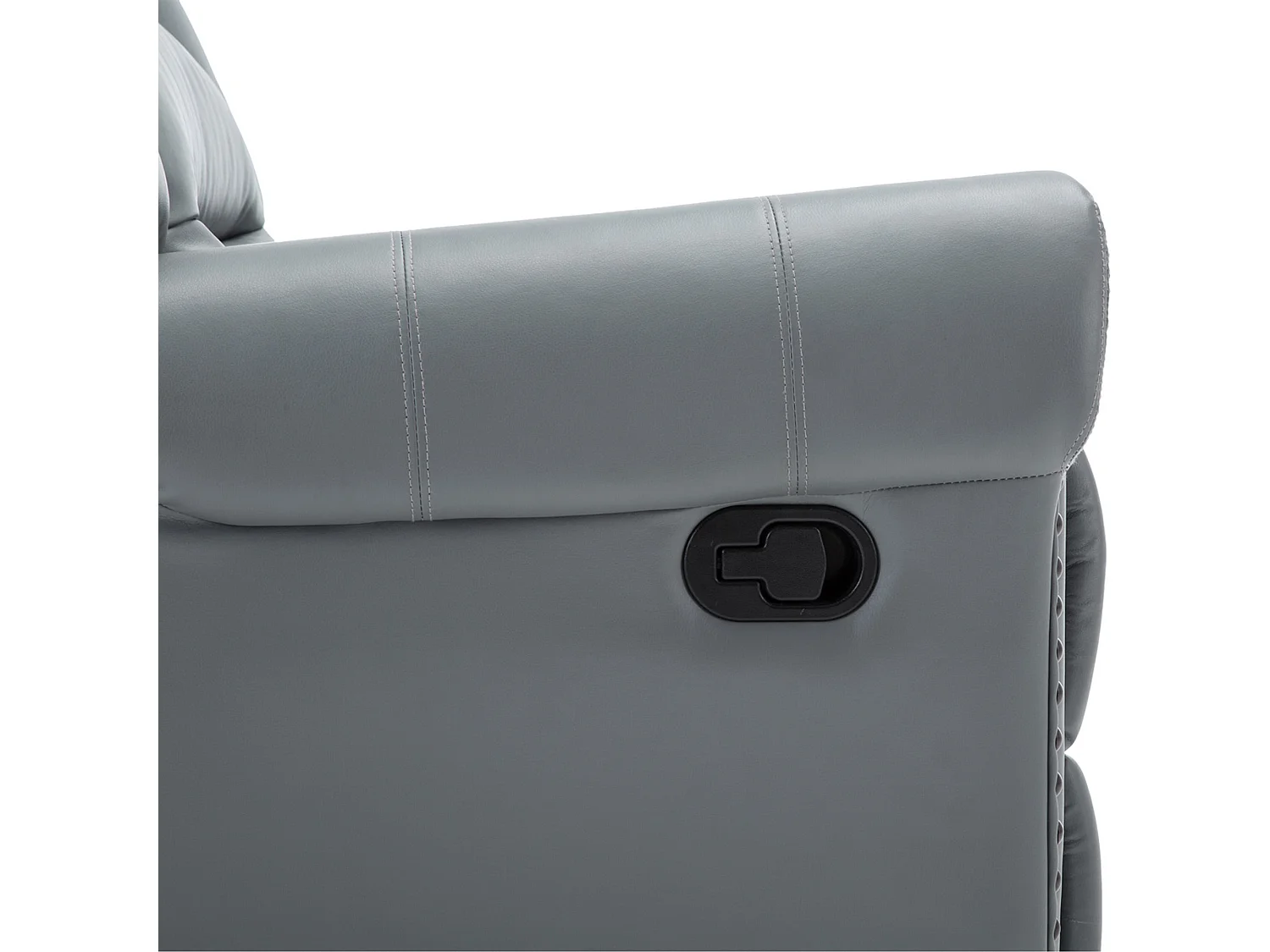 Denver Bonded Leather Manual Recliner Stud Sofa Home Lounge Chair