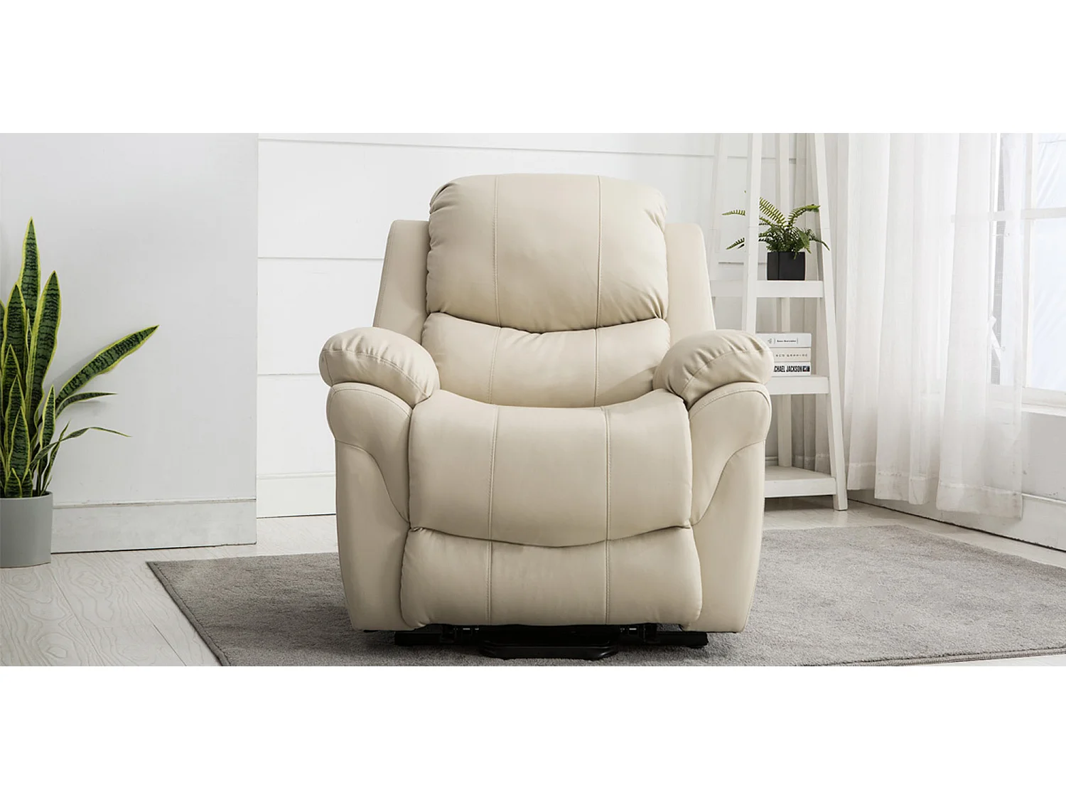 Madison Dual Motor Electric Rise Recliner Bonded Leather Lift Chair