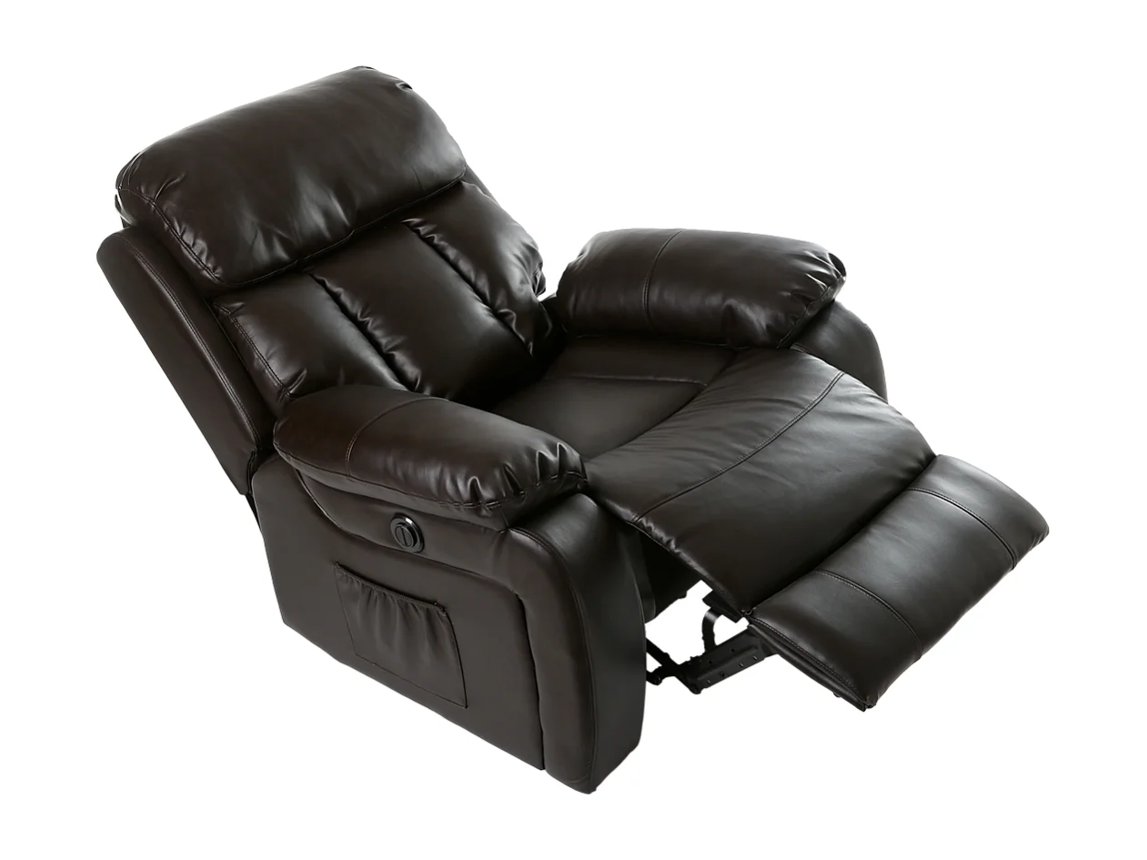 Chester Electric Bonded Leather Automatic Recliner Heat & Massage Chair