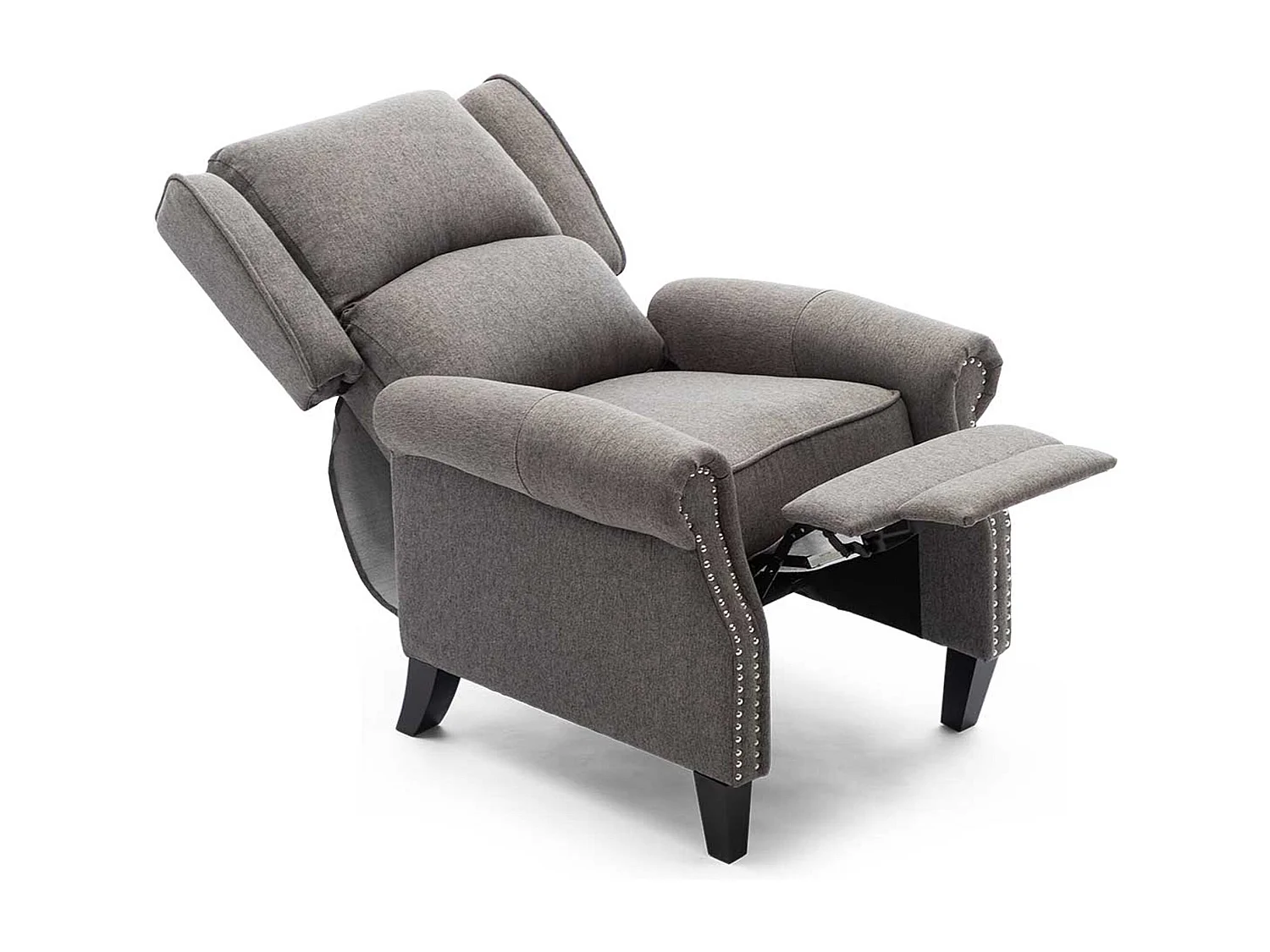 Charlotte Modern Fabric Pushback Recliner Sofa Accent Chair