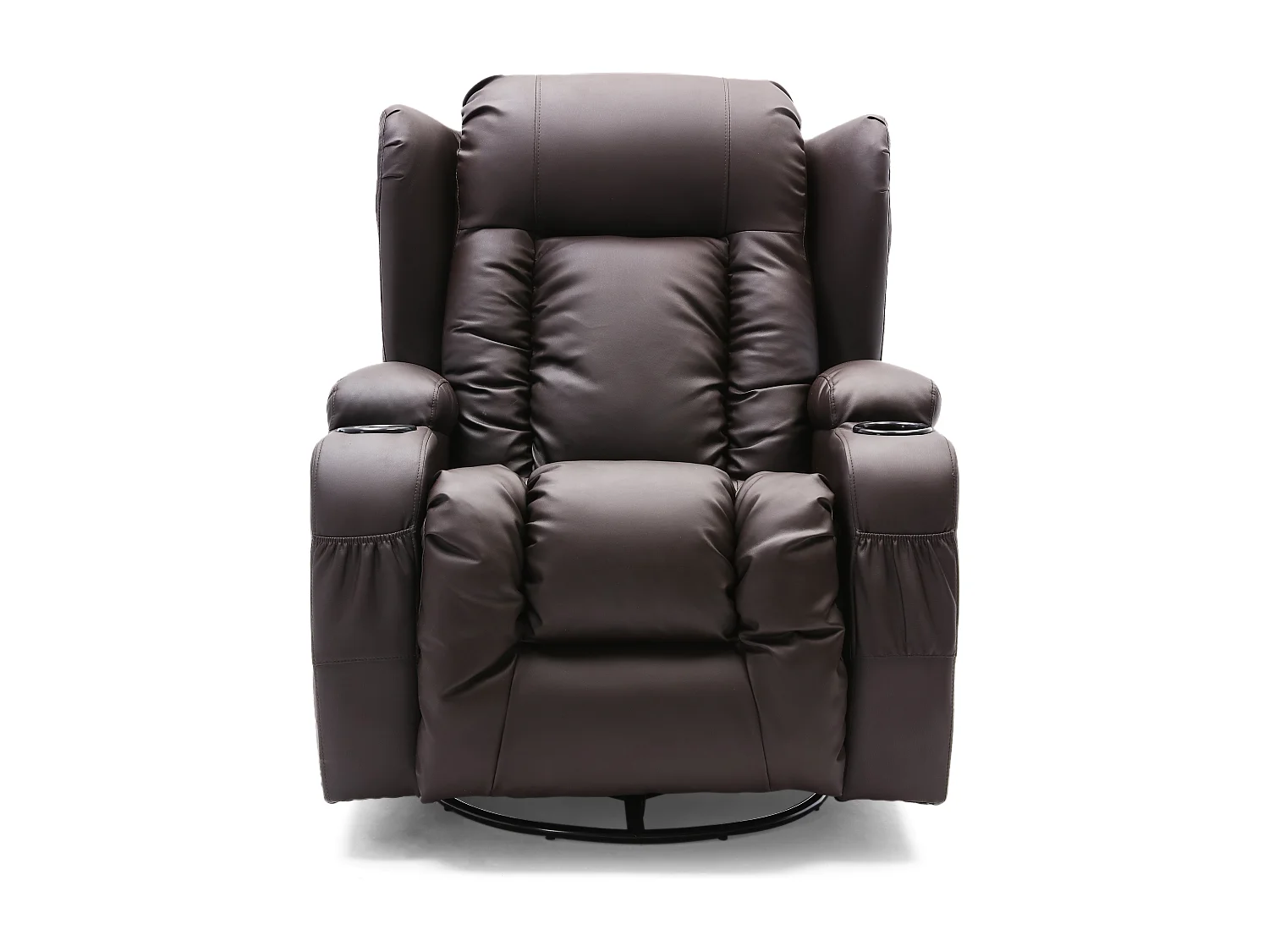 Caesar Bonded Leather Recliner Rocking Swivel Heat & Massage Chair