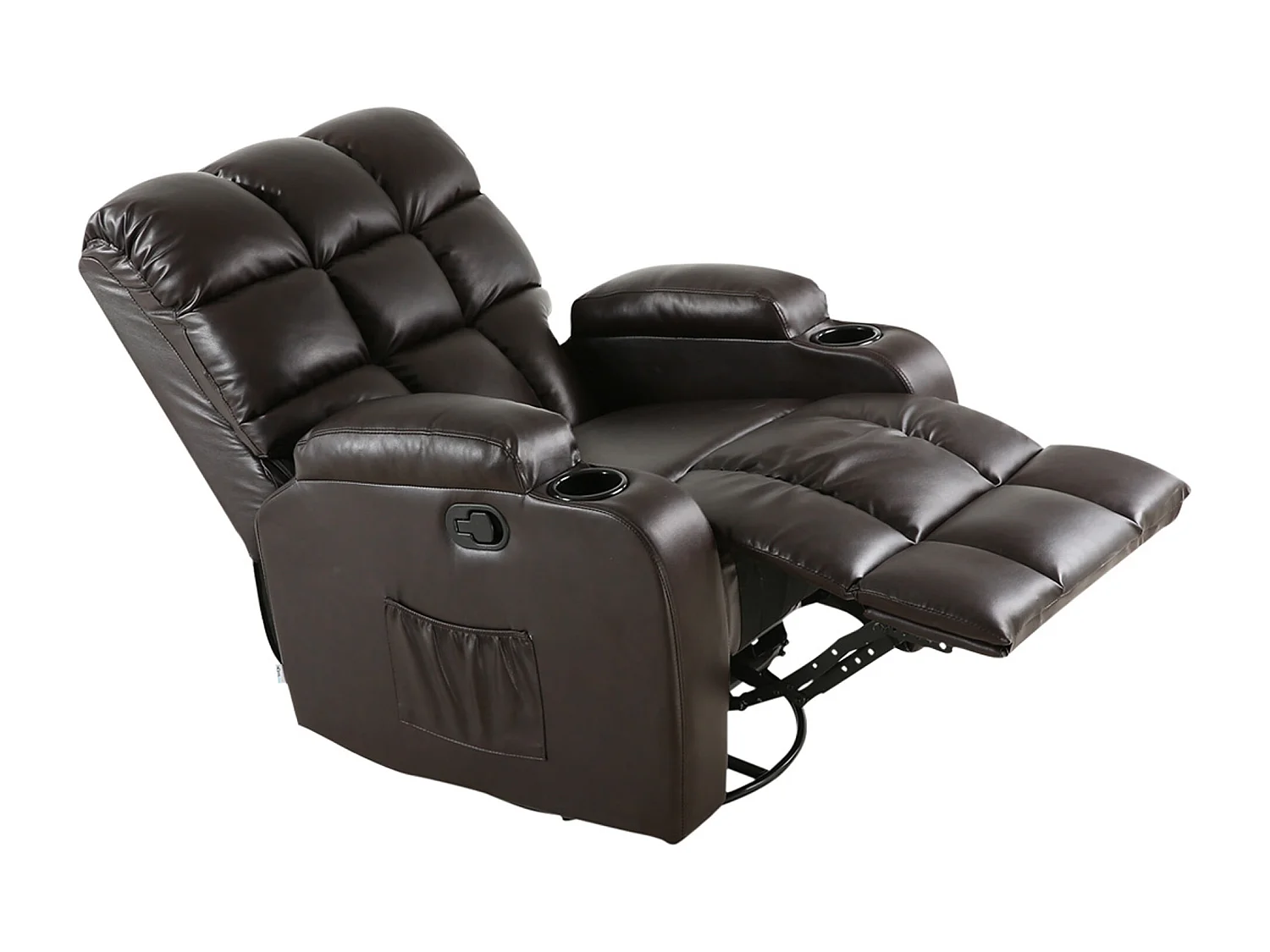 Regal Bonded Leather Recliner Rocking Swivel Heat & Massage Chair