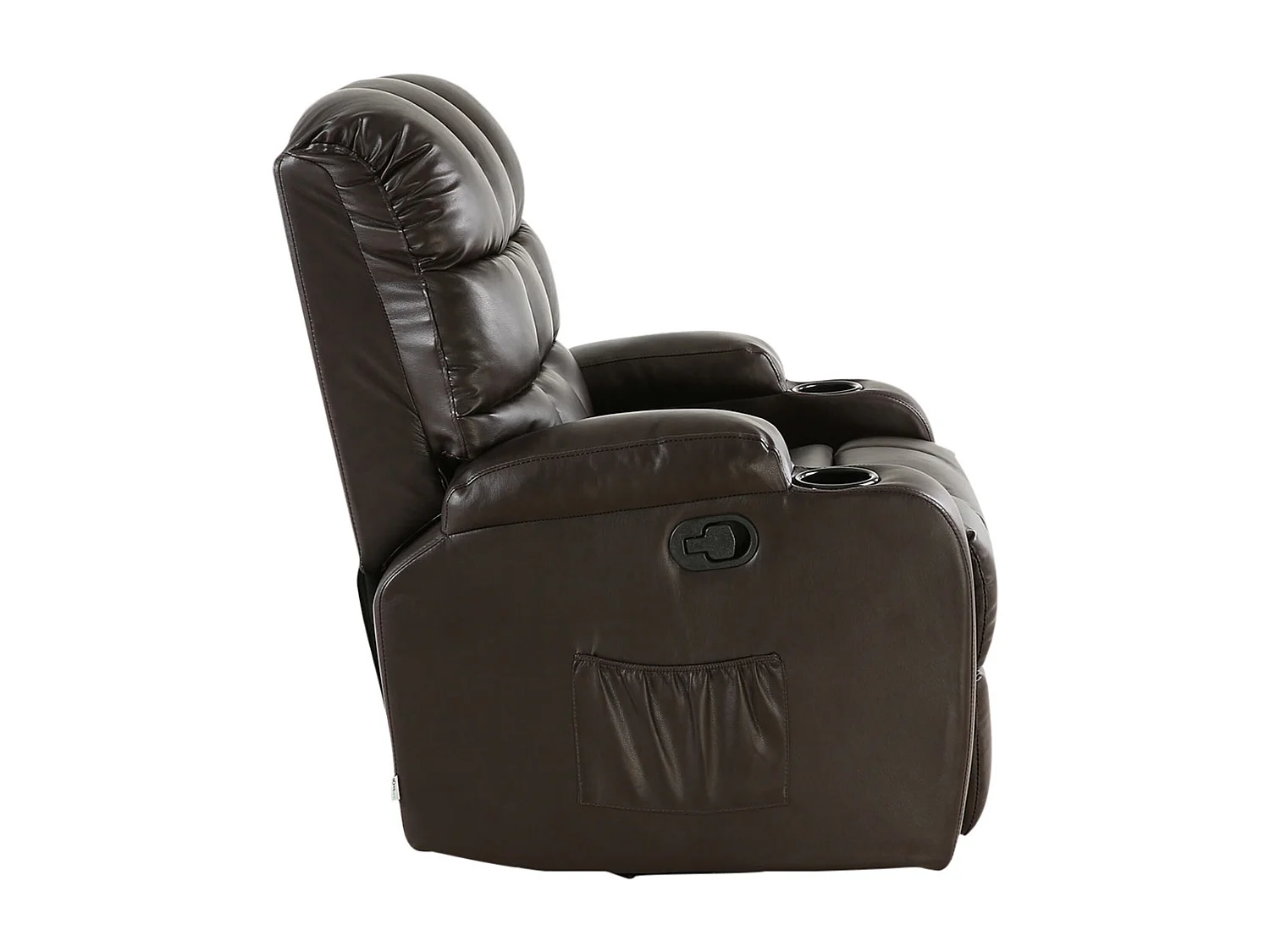 Regal Bonded Leather Recliner Rocking Swivel Heat & Massage Chair