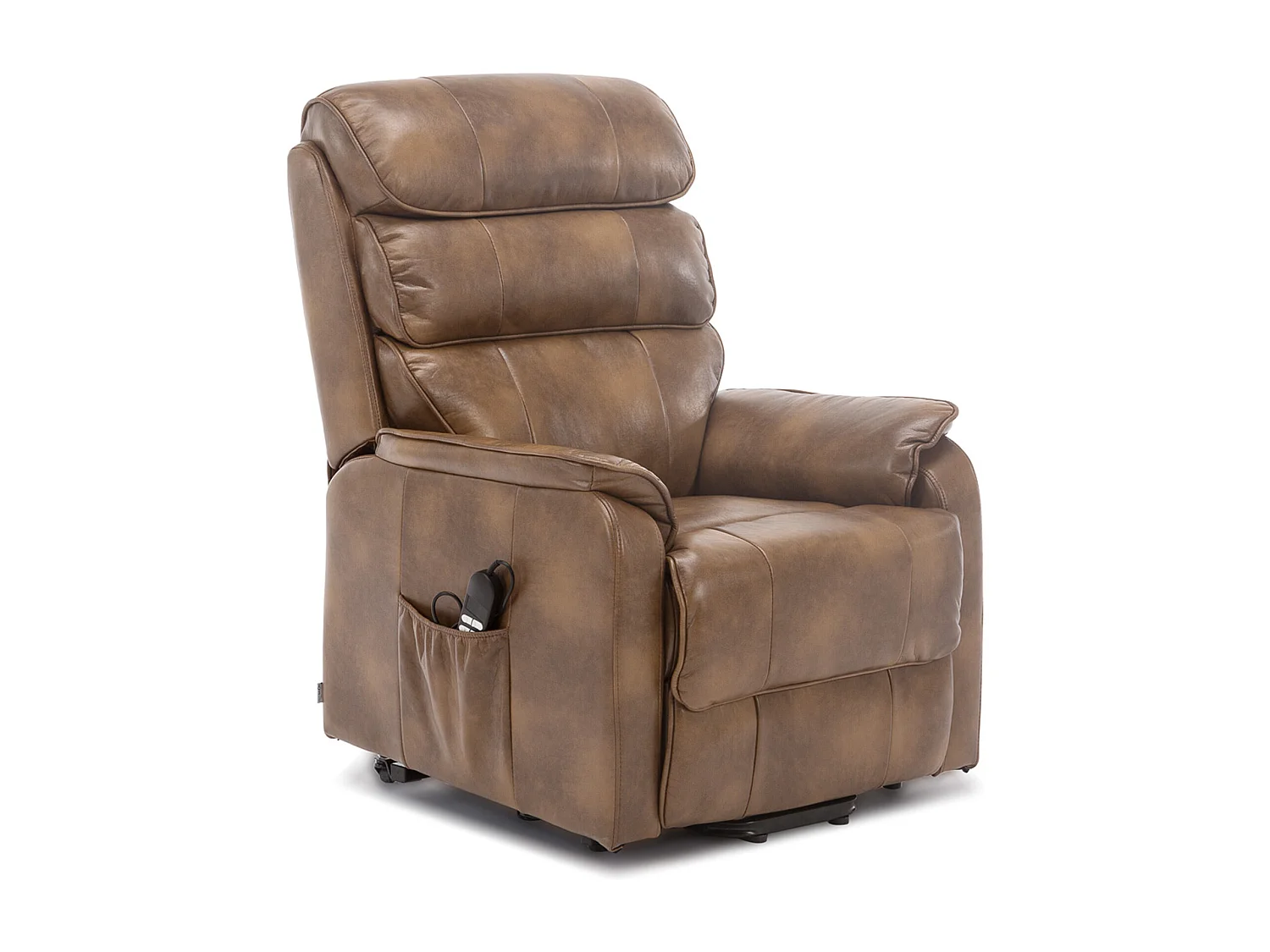 Buckingham Dual Motor Electric Rise Recliner Bonded Leather Chair