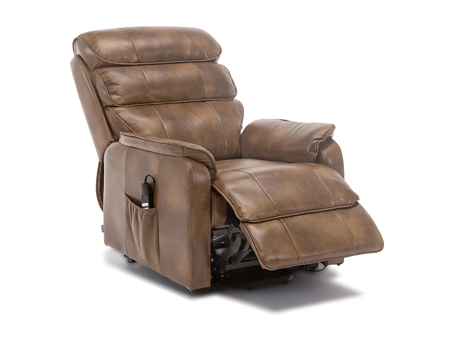 Buckingham Dual Motor Electric Rise Recliner Bonded Leather Chair