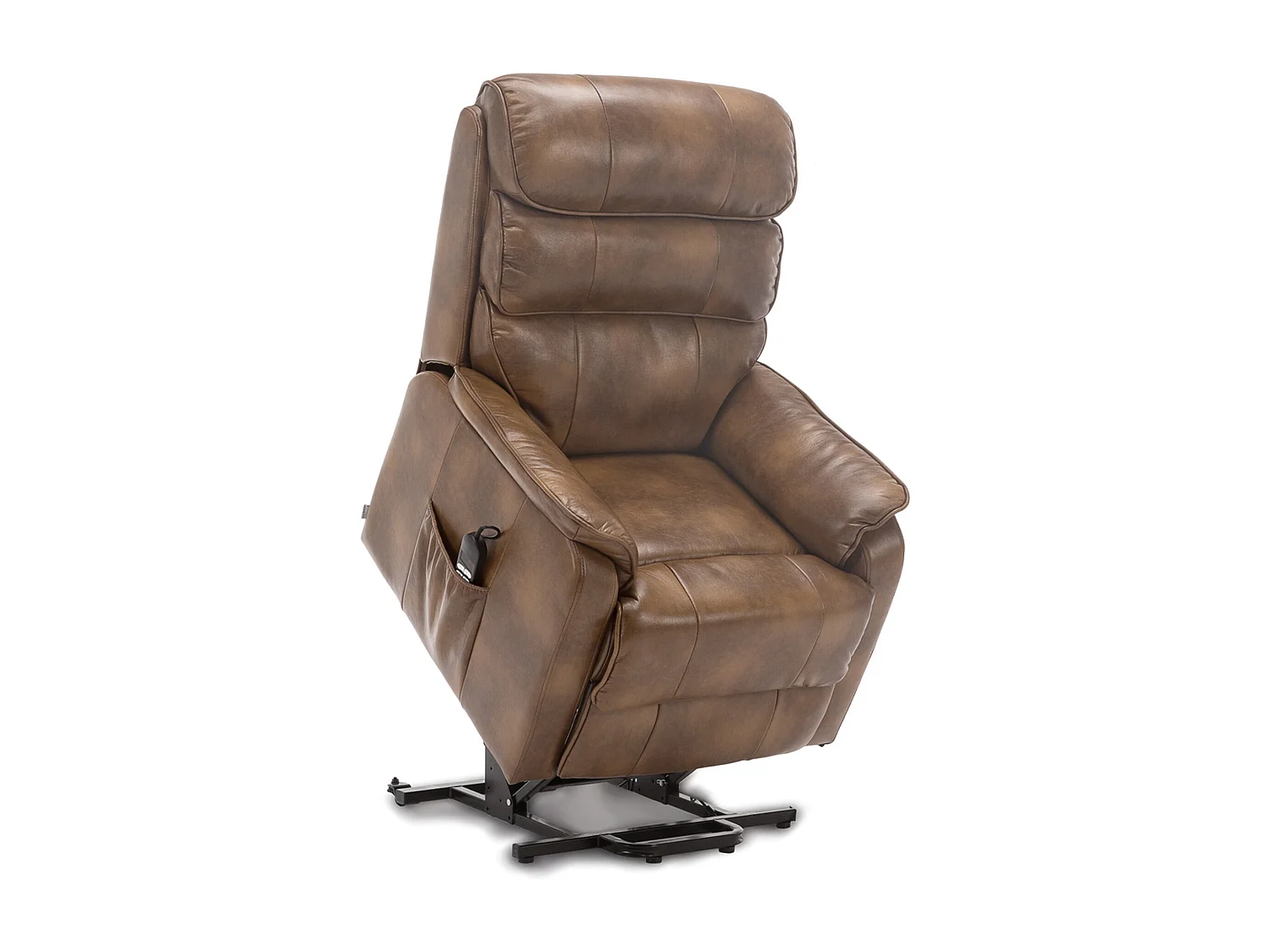 Buckingham Dual Motor Electric Rise Recliner Bonded Leather Chair